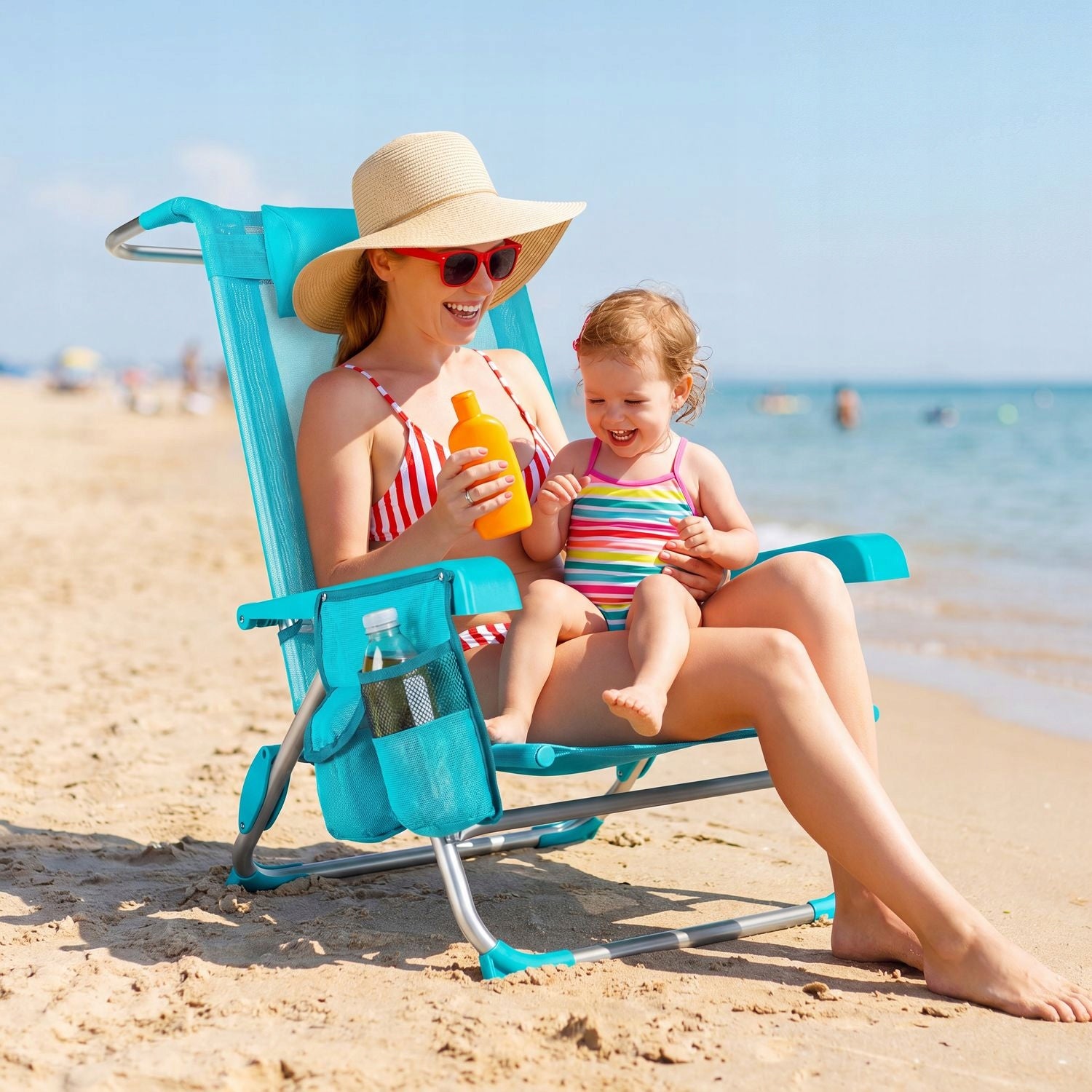 BEACH CHAIR FOLDING 2IN1 POCKET CUSHION OUTTEC Packaging status original