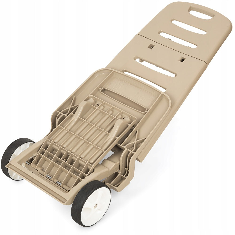 BEACH CHAIR FOLDING GARDEN CHAIR TOURIST TRANSPORT TROLLEY 120KG. Packaging status original