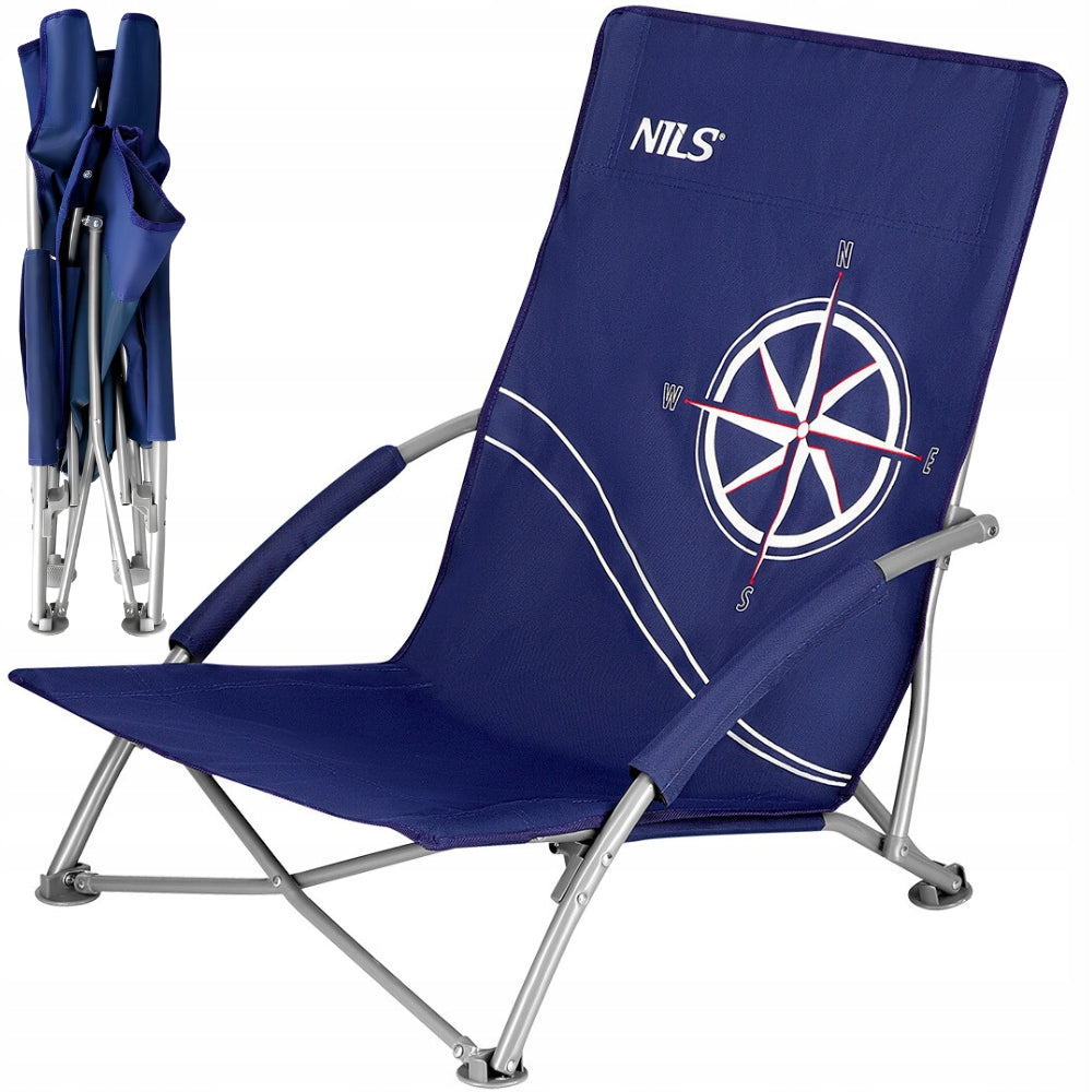 BEACH CHAIR FOLDING GARDEN HIKING CHAIR STEEL BLUE NILS CAMP Manufacturer code 654856465