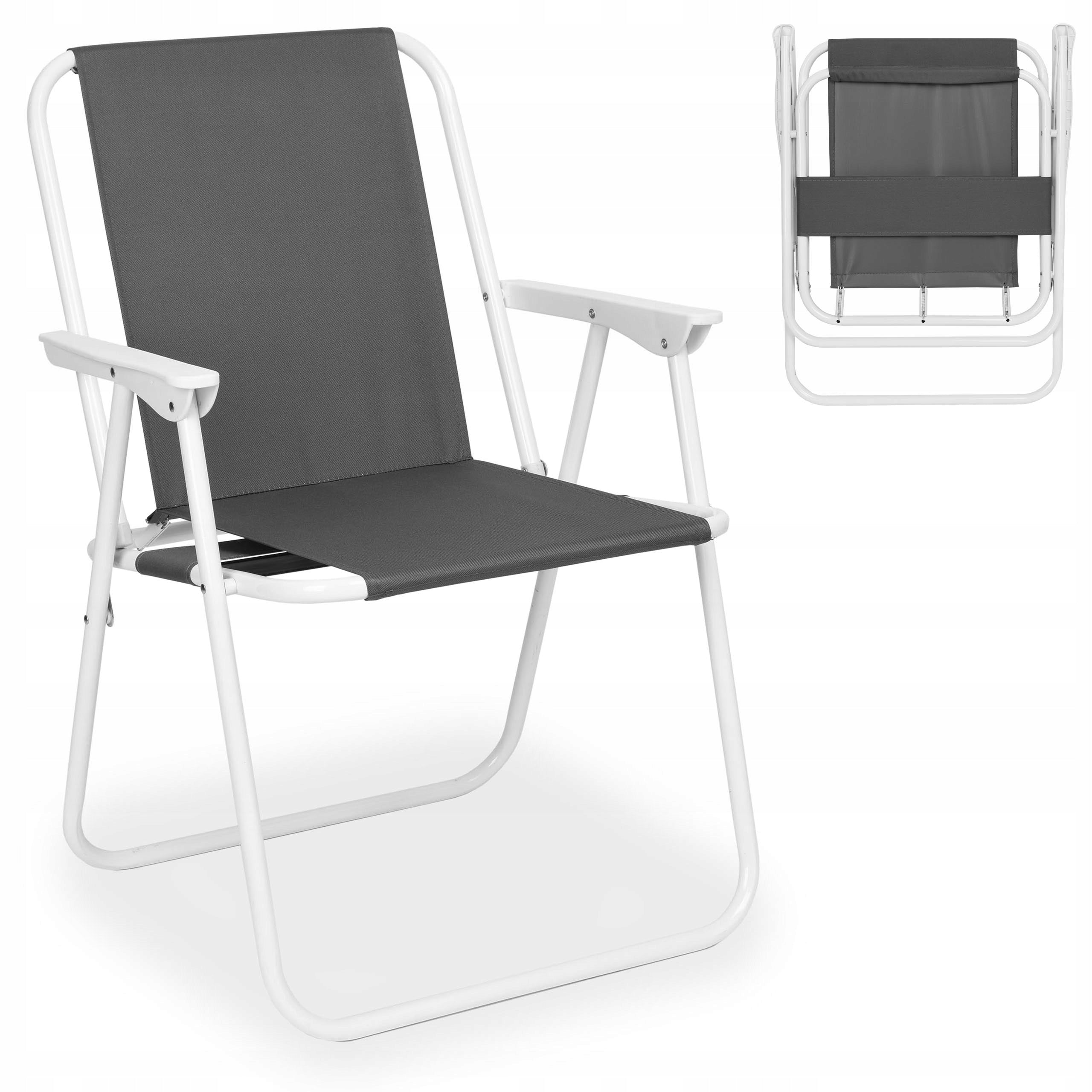 BEACH CHAIR HIKING FOLDING CAMPING GARDEN GREY ARMCHAIR