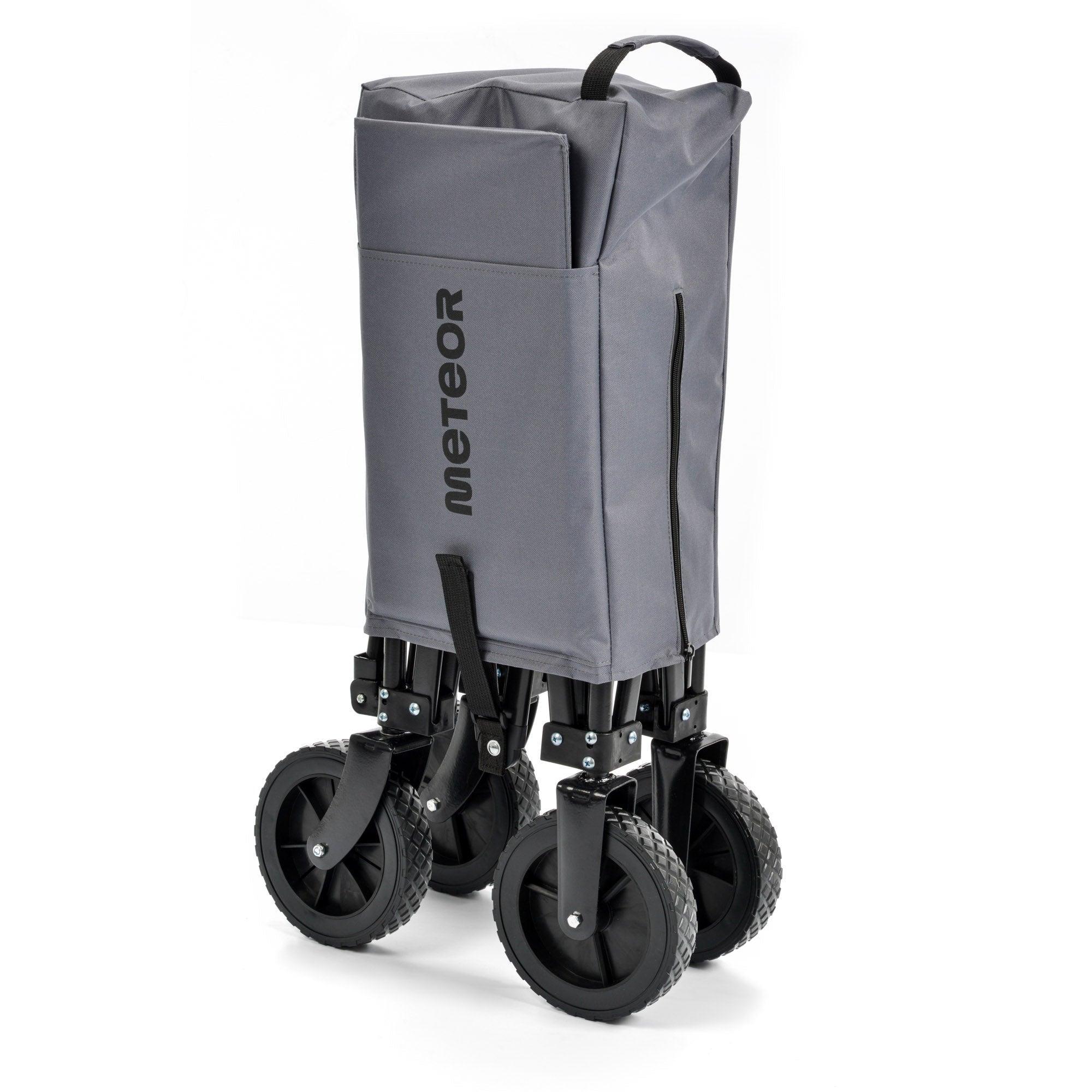 BEACH FOLDING TRANSPORT TROLLEY METEOR for shopping trip with cover Wheels number 4