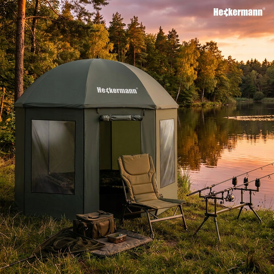 BEACH GARDEN FISHING TENT BUILT-IN WITH FULL COVER 220CM + UMBRELLA Packaging status original