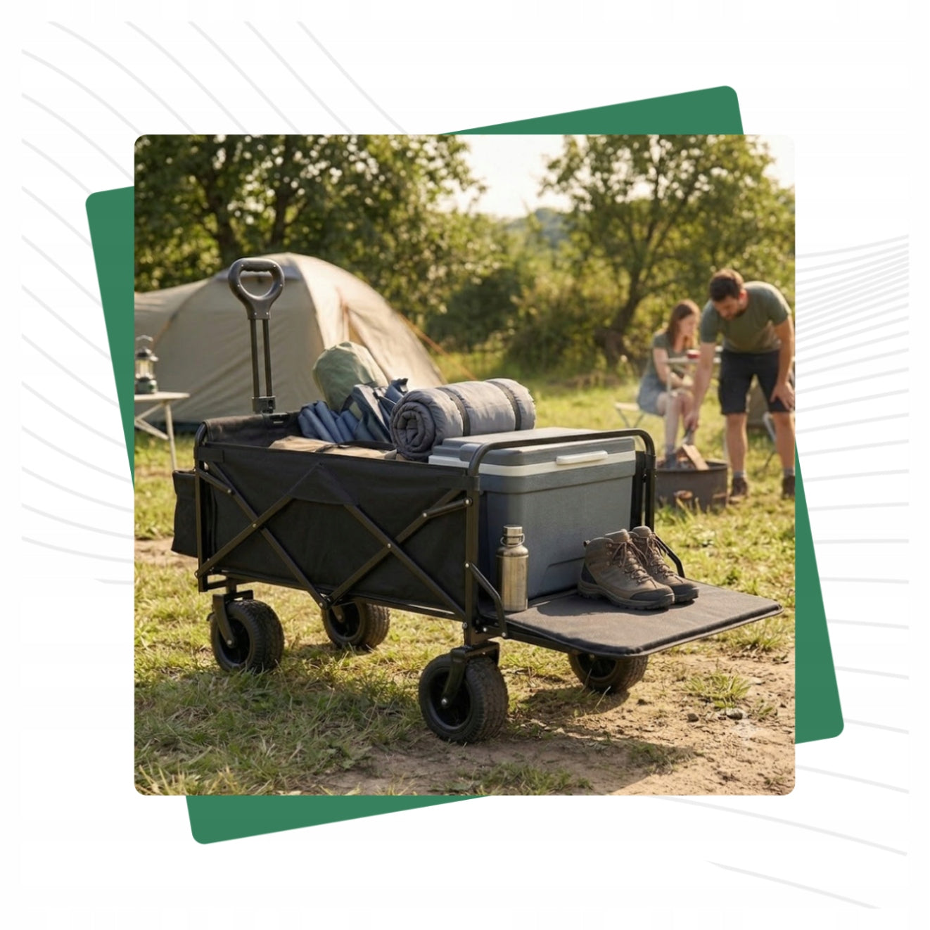BEACH HIKING TROLLEY GARDEN FOLDING OPENING REAR 150KG camping Brand no brand