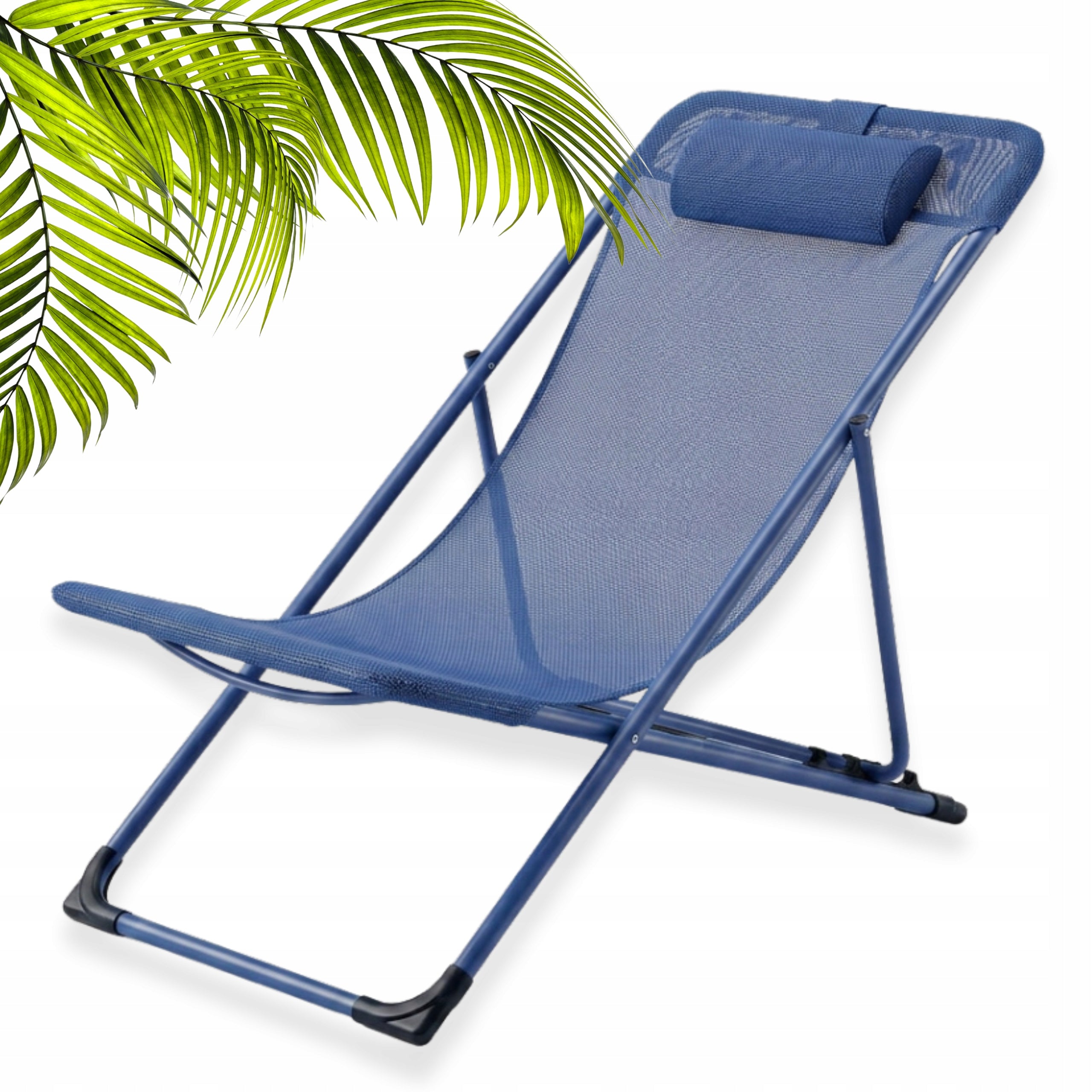 BEACH LOUNGER FOR BALCONY FOLDING ADJUSTABLE NAVY LIGHT YS-31