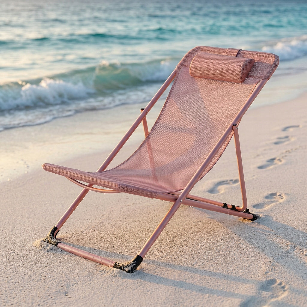BEACH LOUNGER FOR BALCONY FOLDING ADJUSTABLE PINK LIGHT YS-31 Manufacturer code YS-31