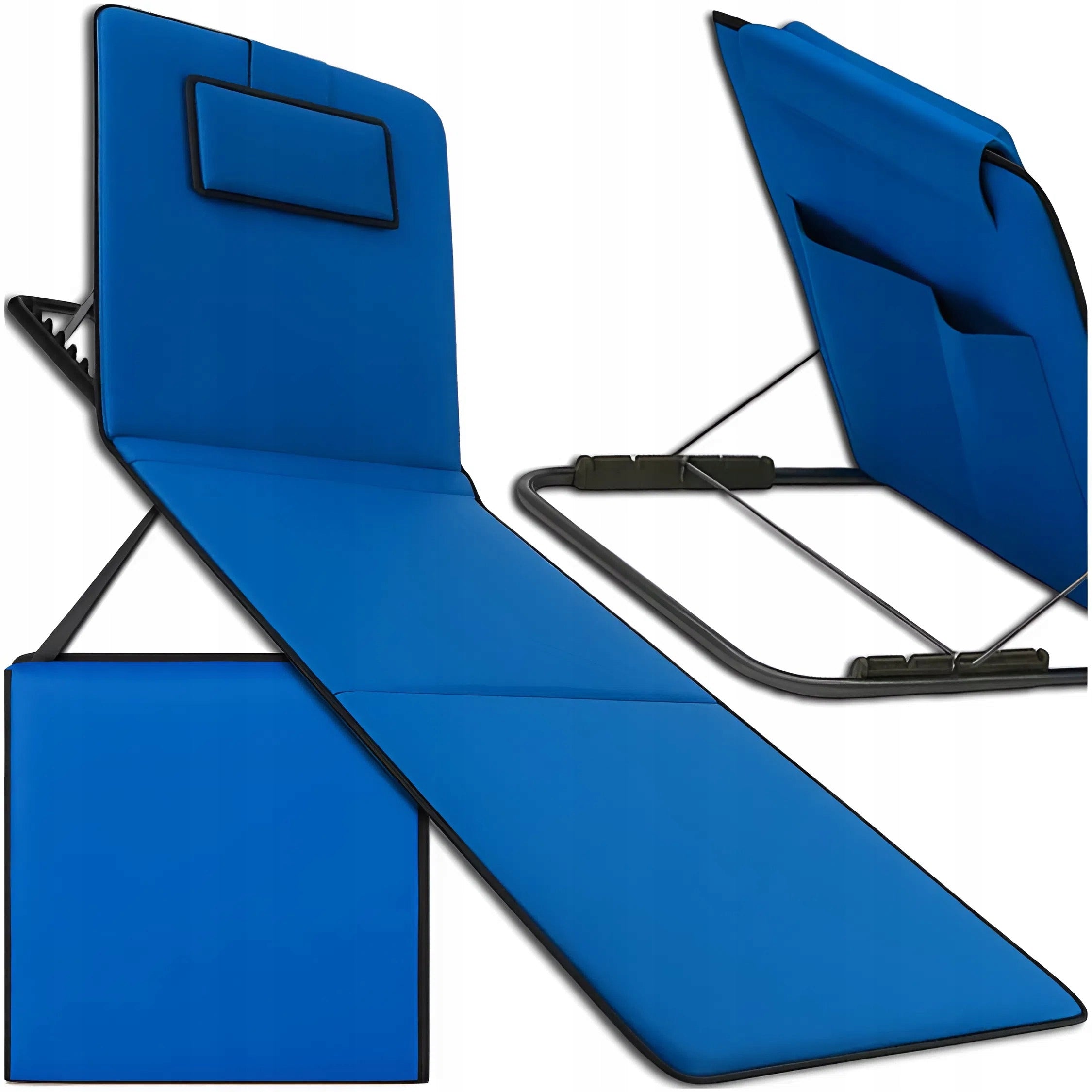 BEACH MAT FOLDING LOUNGE CHAIR WITH BACKREST ADJUSTABLE BEACH CHAIR Manufacturer code MATA PLAŻOWA Z OPARCIEM WYGODNA TURYSTYCZNA