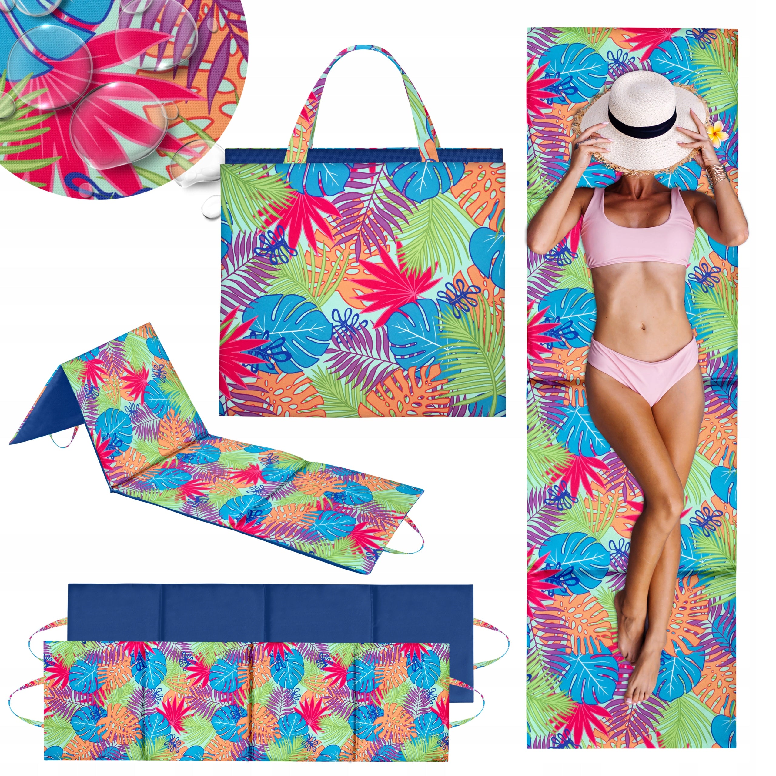BEACH MAT FOR ROCK BEACHES THICK LARGE XXL FOLDING MAT 180x50 CM