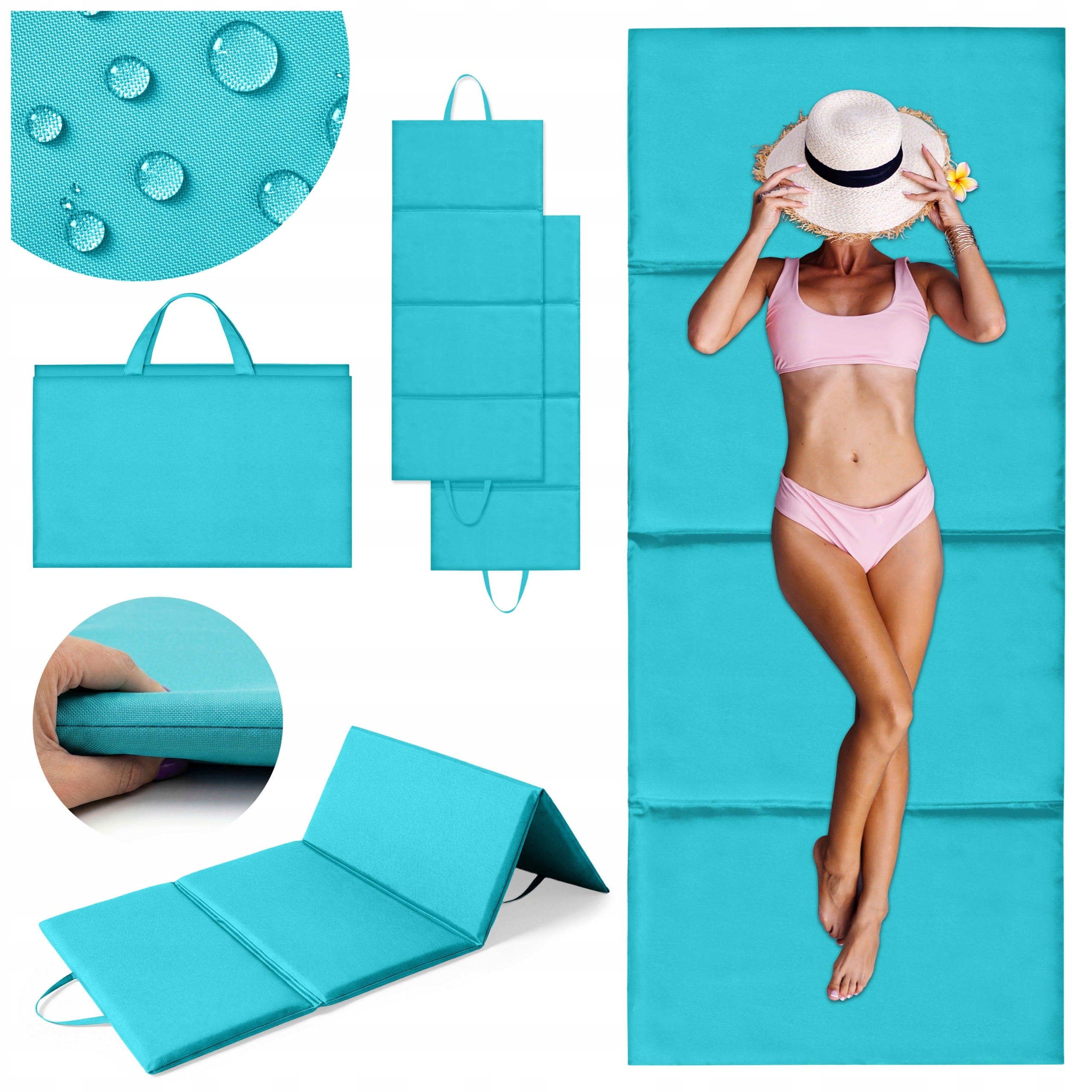 BEACH MAT FOR ROCK BEACHES THICK LARGE XXL FOLDING MAT 180x75 CM