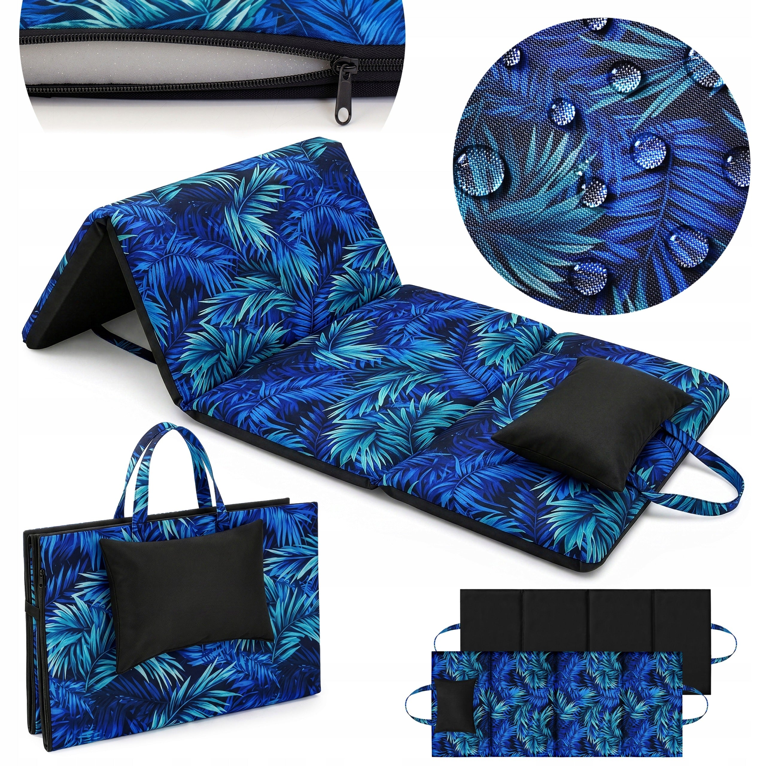 BEACH MAT FOR ROCKY BEACHES THICK LARGE FOLDING CROATIA 180x75x3 CM