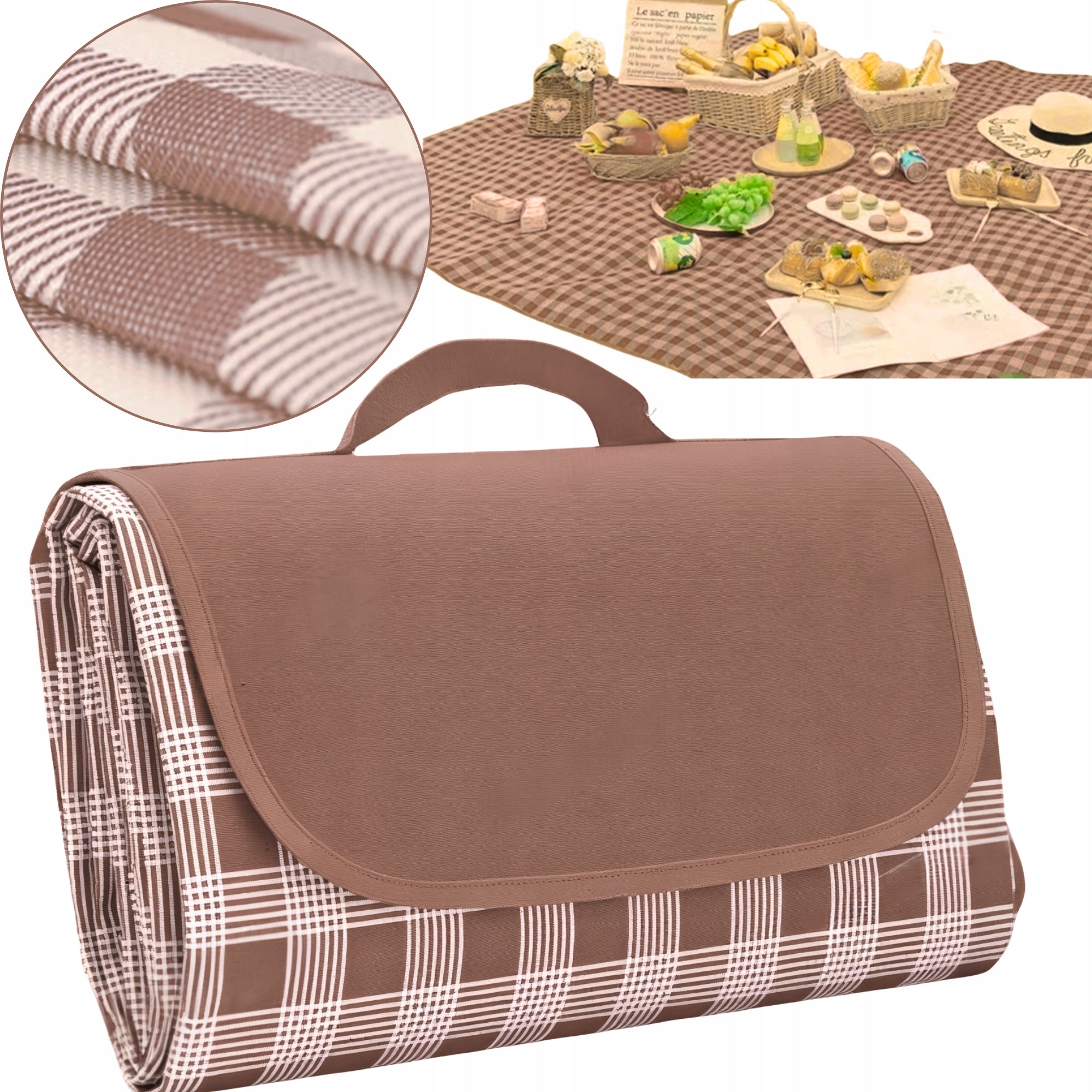 BEACH PICNIC BLANKET CAMPING MAT WATERPROOF PORTABLE LARGE 2x2m GRATING