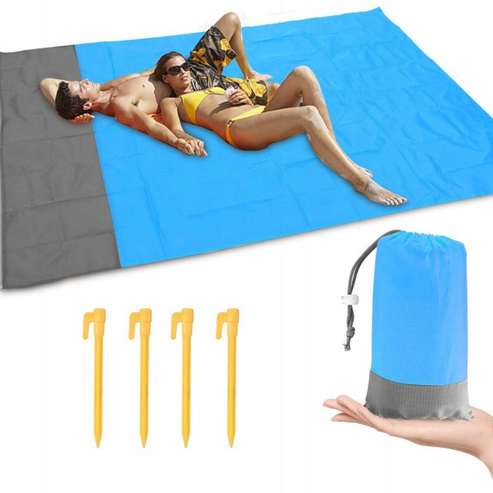 BEACH PICNIC BLANKET LARGE BEACH MAT 200x210cm CAMPING WATERPROOF HERRING Brand SNM