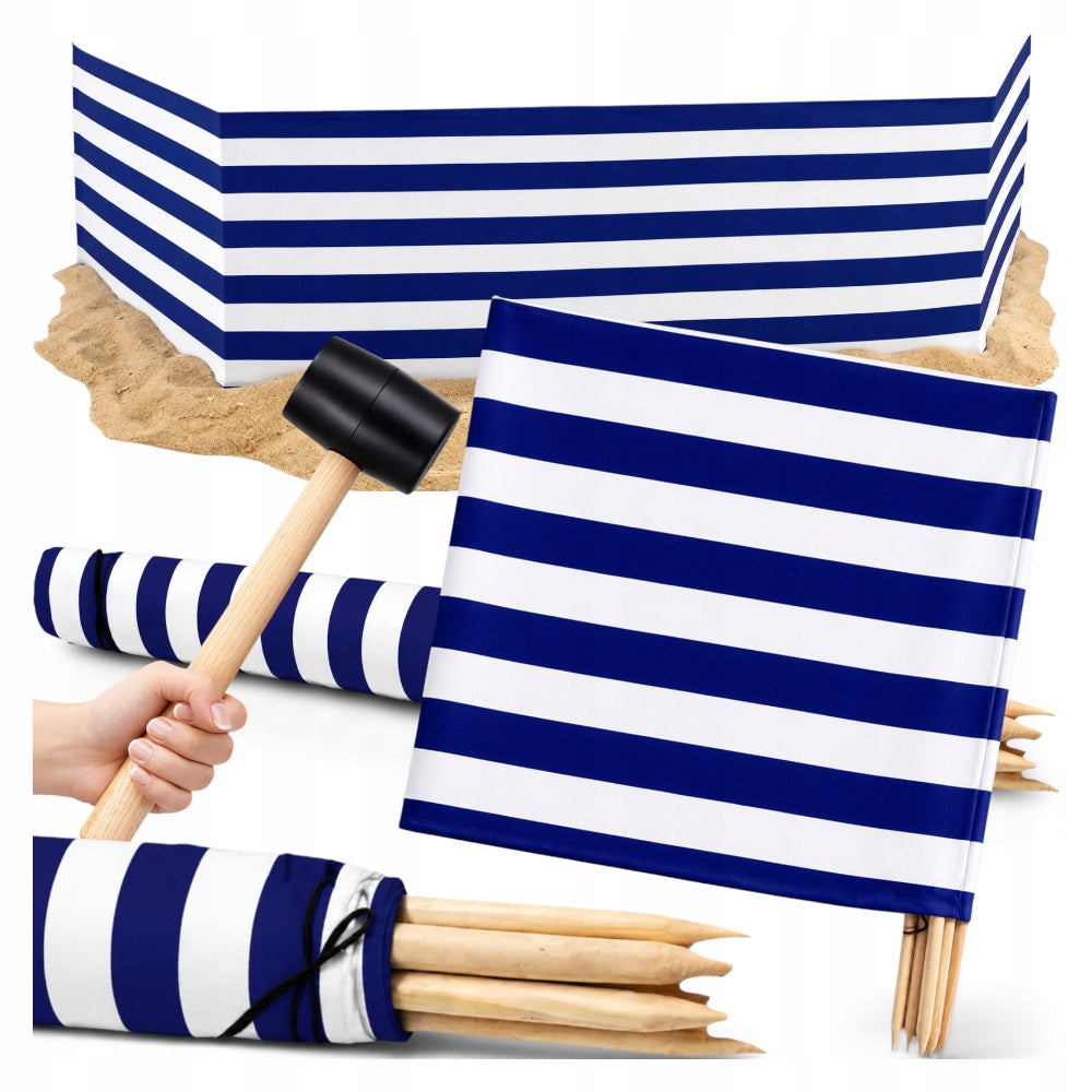 BEACH SCREEN FOR BEACH CAMPING THICK MATERIAL PREMIUM QUALITY + HAMMER 10m.