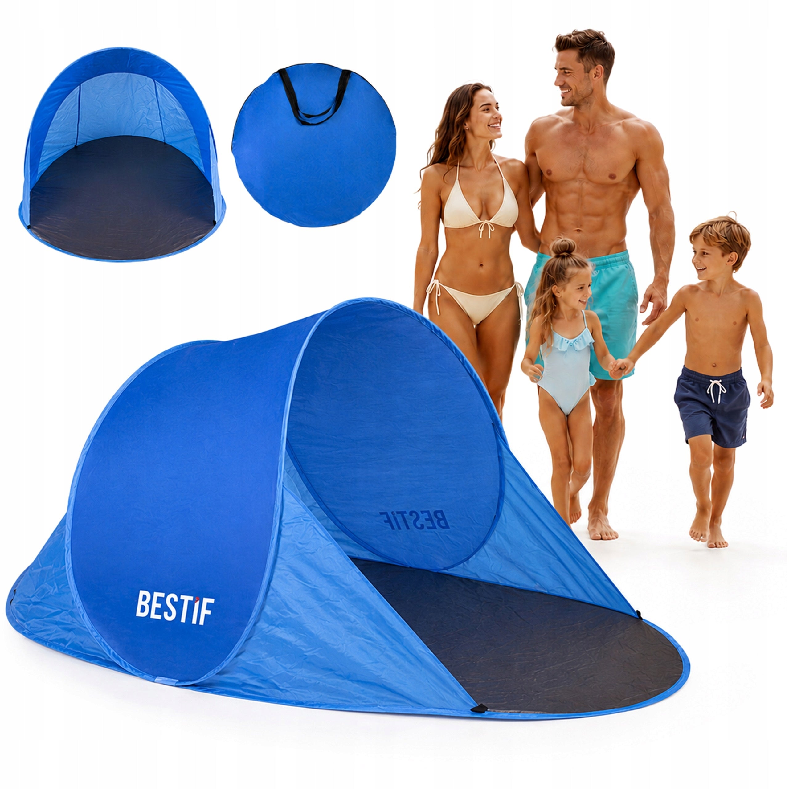 BEACH TENT BESTIF SELF-FOLDING SCREEN FOR BEACH LARGE GARDEN 190cm