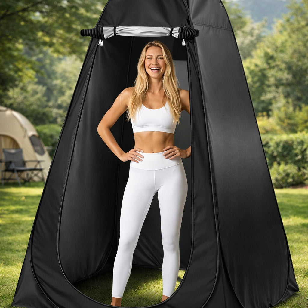 BEACH TENT SELF-FOLDING CHANGING ROOM SHOWER TOURIST TOILET Model SDH019-BLACK