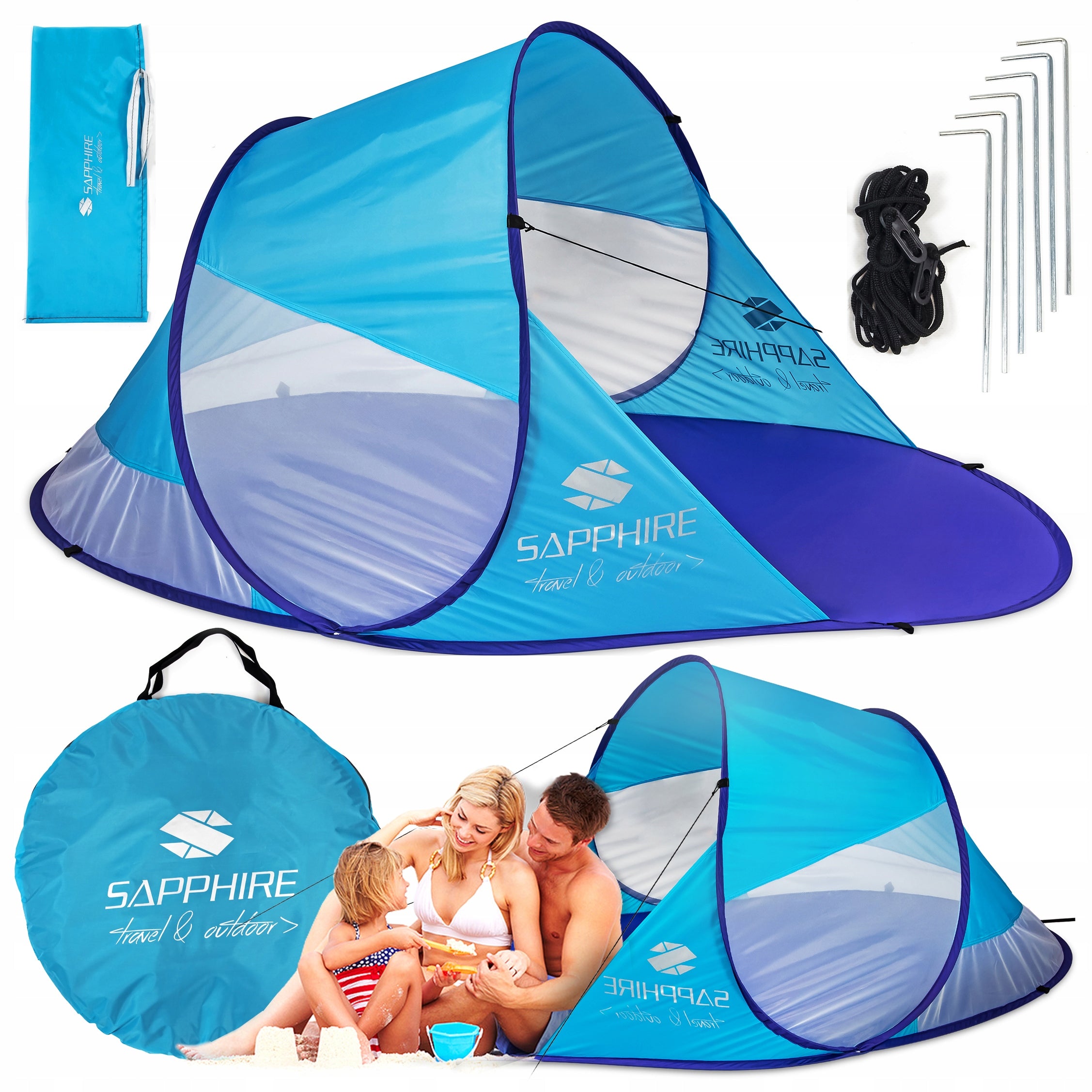 BEACH TENT self-folding SCREEN large GARDEN tourist UV FILTER
