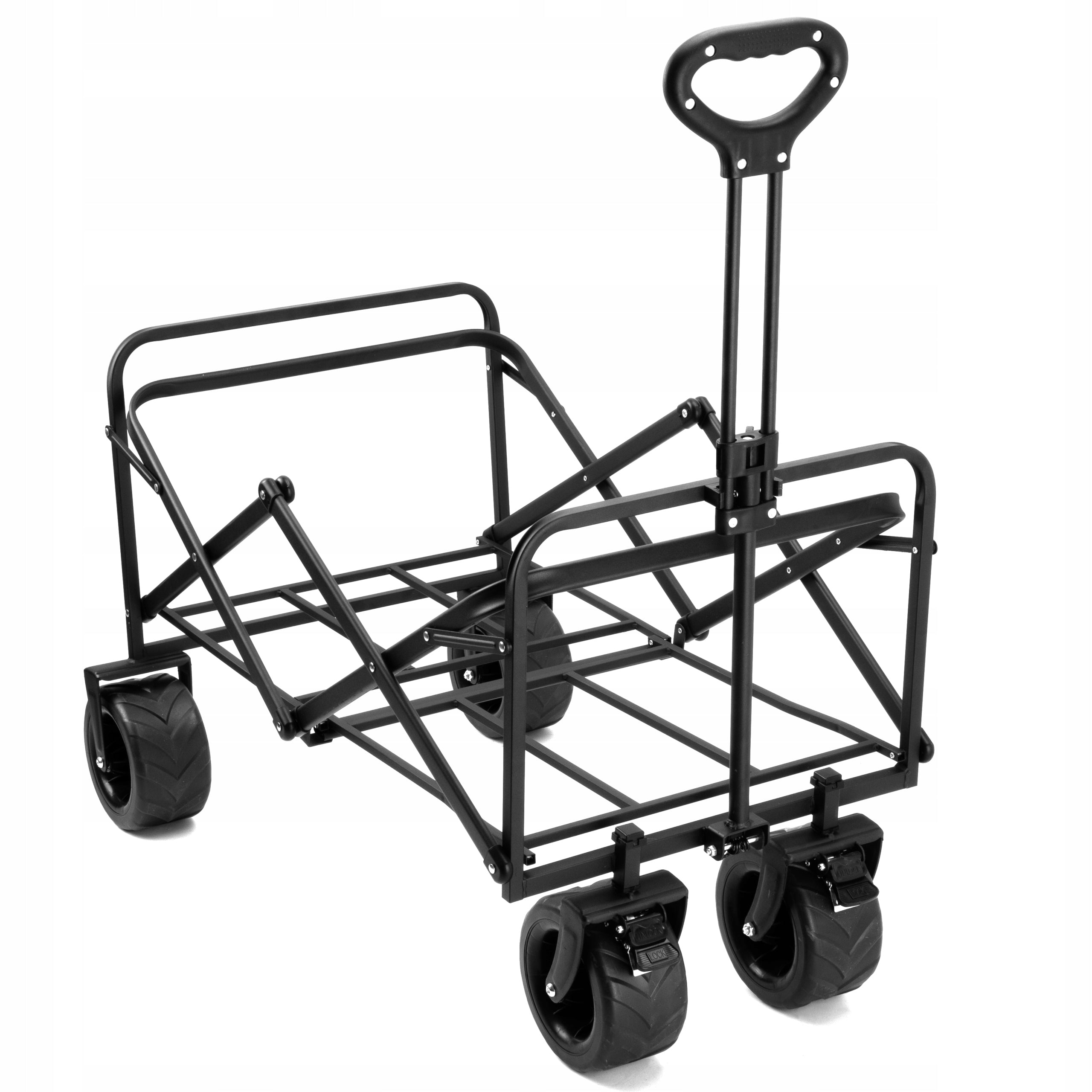 BEACH TROLLEY GARDEN TRANSPORT TOURIST FOLDING TO THE BEACH 4 WHEELS Kind trolley