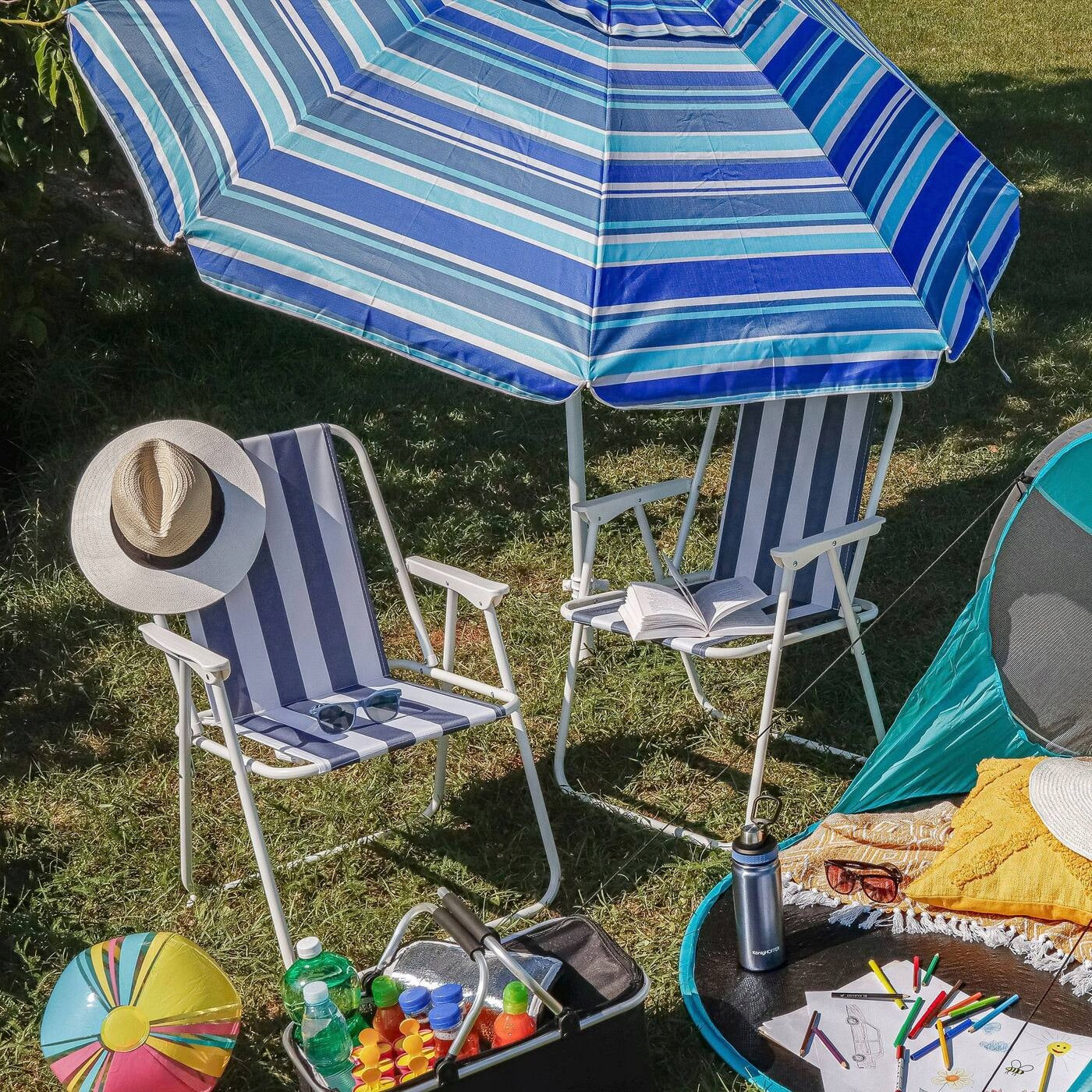 BEACH UMBRELLA Broken GARDEN BALCONY Adjustable Tadar Strips 200 cm Packaging status original