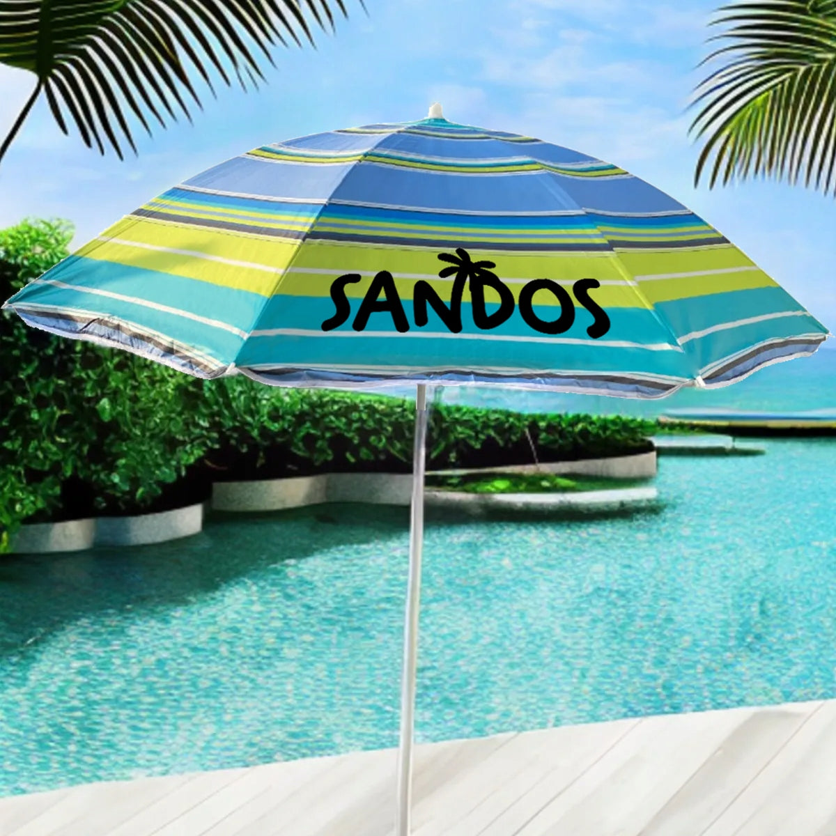 BEACH UMBRELLA FOLDING GARDEN DOUBLE UV BROKEN WATERPROOF COVER Packaging status original
