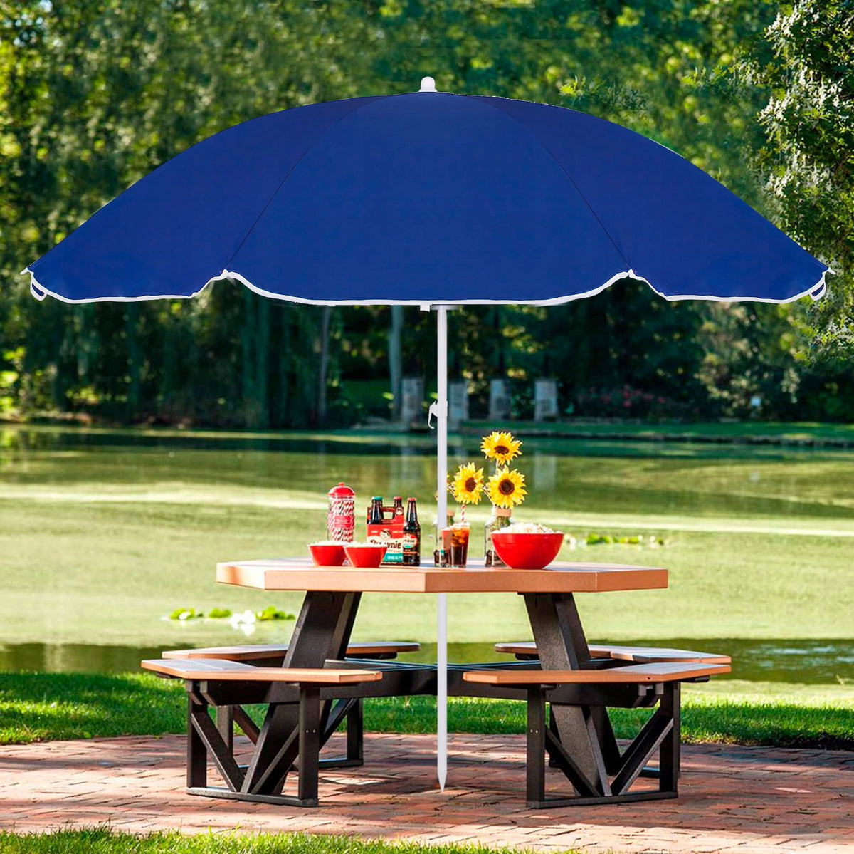 BEACH UMBRELLA GARDEN BEACH LARGE BROKEN FOLDING 180cm BALCONY STRONG Manufacturer code BU0022