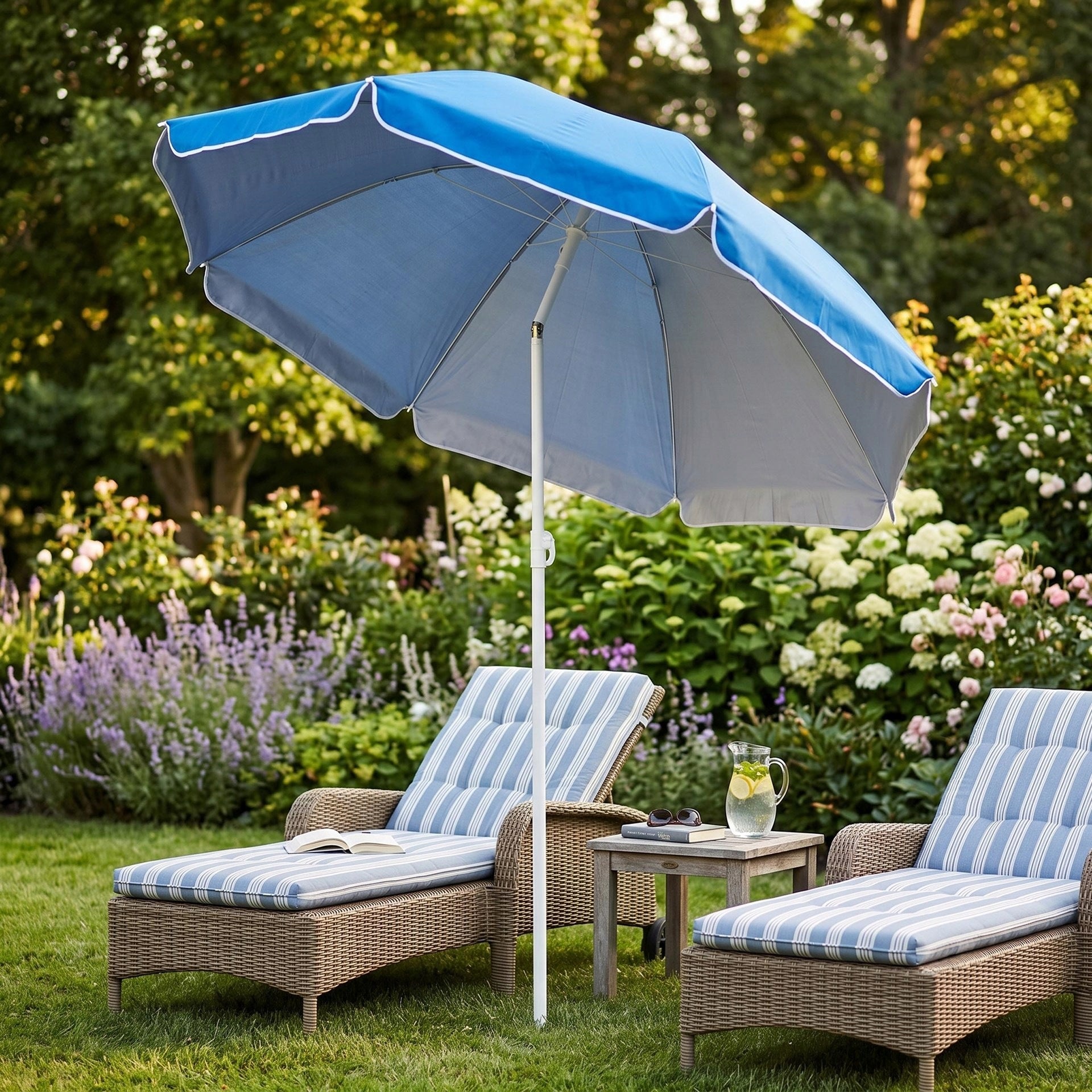BEACH UMBRELLA GARDEN BEACH LARGE BROKEN FOLDING 240cm BALCONY STRONG Packaging status original