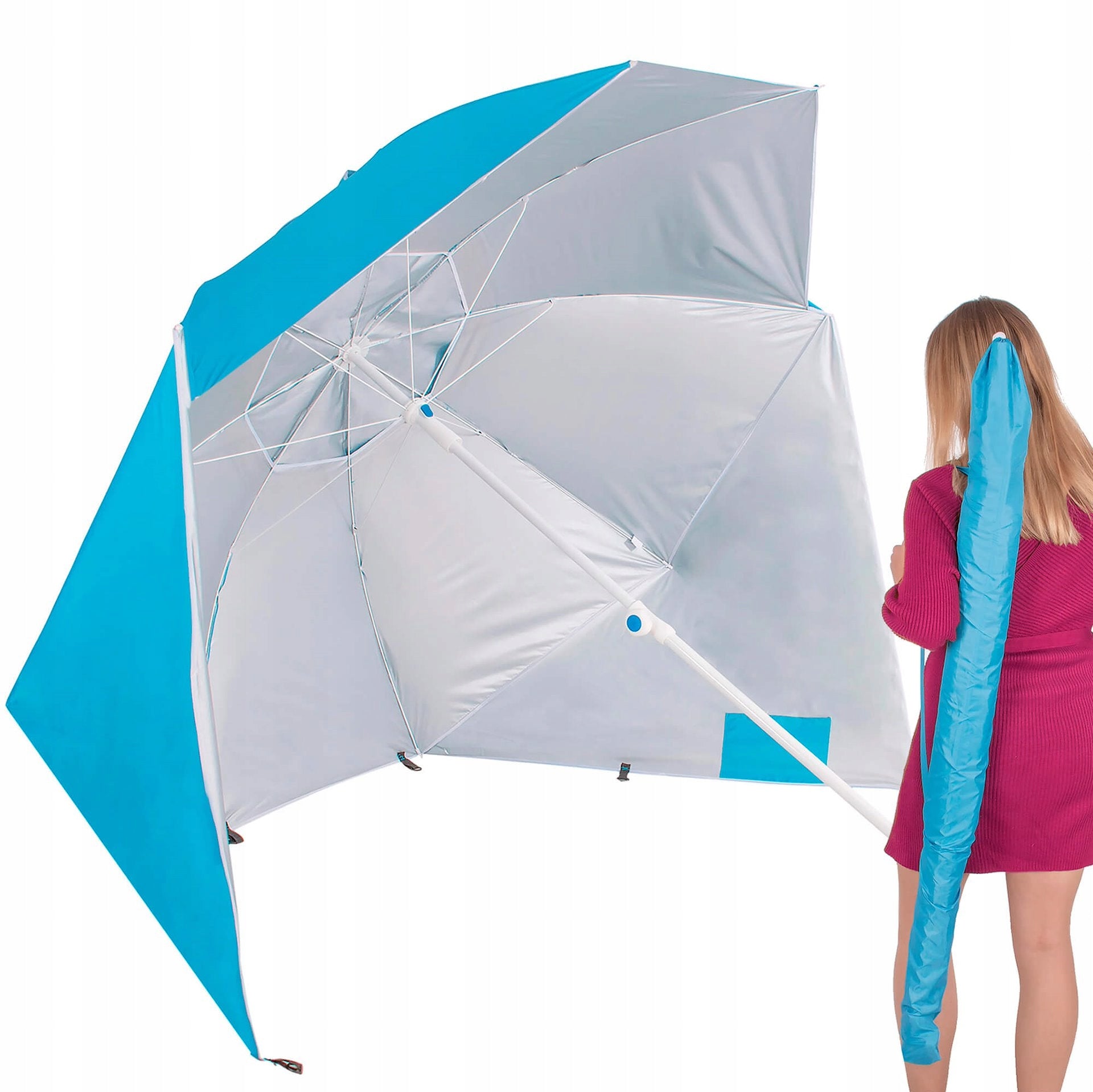 BEACH UMBRELLA GARDEN TENT FOLDING STRONG SUN SCREEN Packaging status original