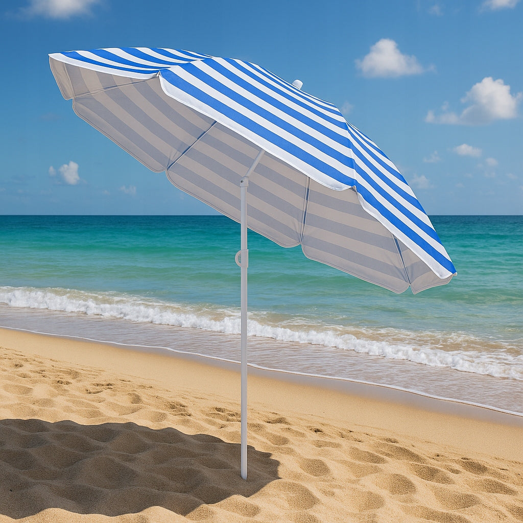BEACH UMBRELLA WITH GARDEN ANCHOR UV RECESSED DRILL LARGE BROKEN TO THE BEACH EAN (GTIN) 5903657319509
