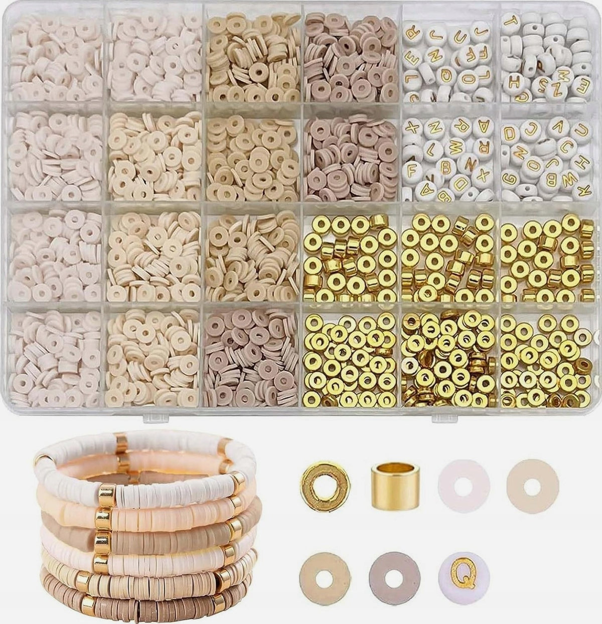 BEADS 2064 PIECES CLAY POLYMER JEWELRY SET DIY CRAFTS