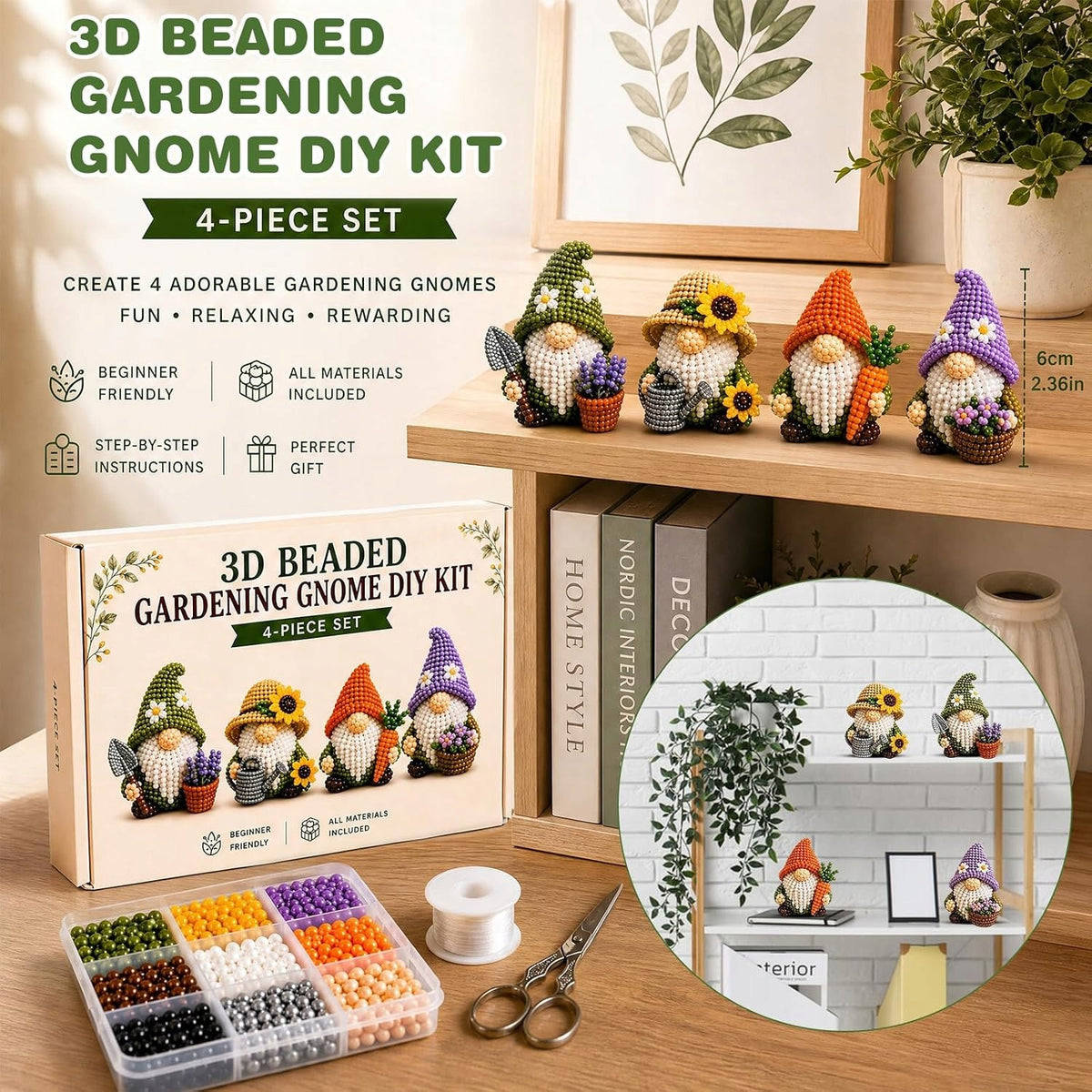 BEADS 3D DIY LEPRECHAUN FIGURINES DIY ORNAMENTS RELAXATION CREATIVITY Brand no brand