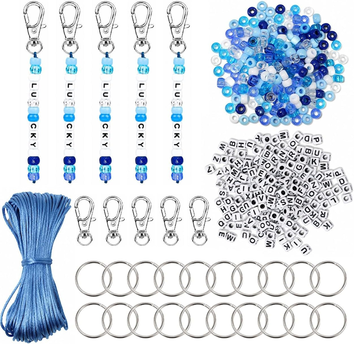 BEADS SET DIY 1131 PIECES ACRYLIC KEYCHAINS TO CREATE