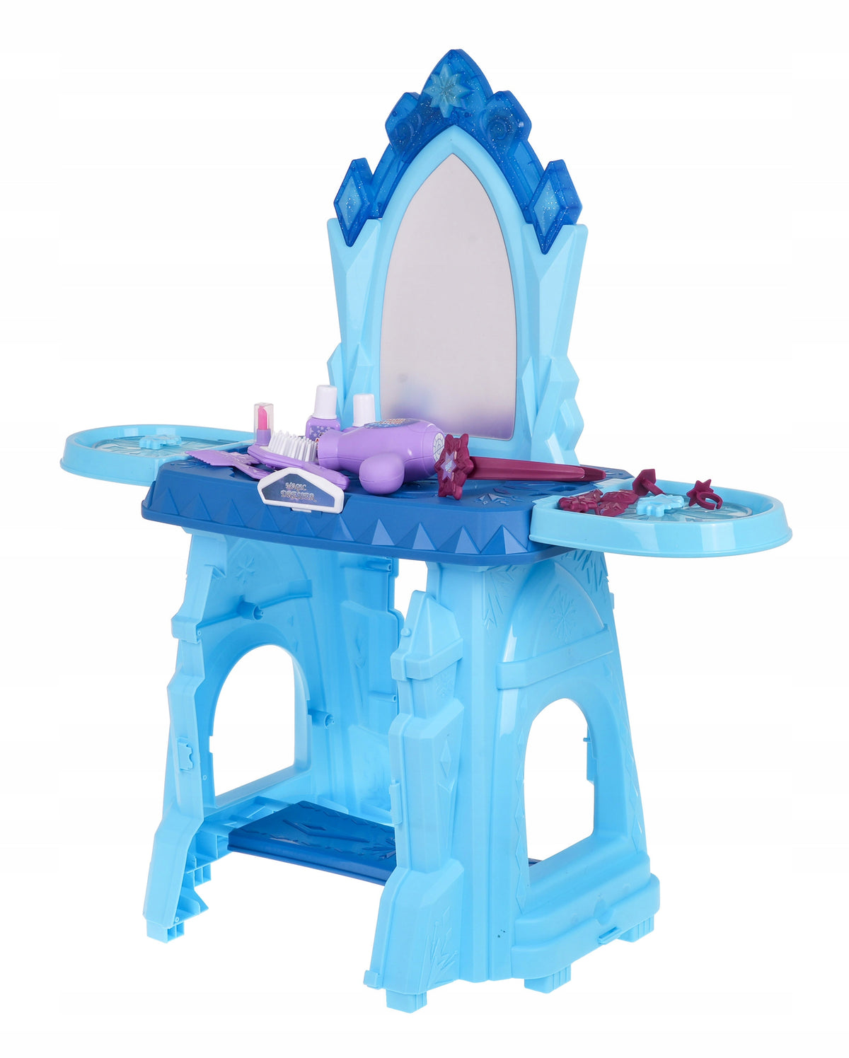 BEAUTIFUL BLUE PRINCESS VANITY TABLE WITH MIRROR AND ACCESSORIES Packaging status original