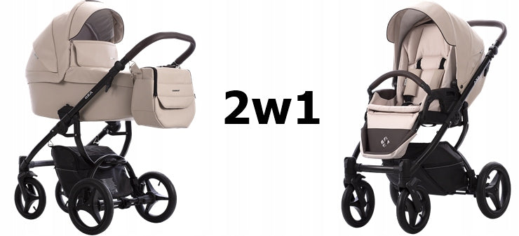 BEBETTO LUCA PRO FLEXY STROLLER 2IN1 PRO.30/CZM/LATTE + ACCESSORIES Brand Bebetto