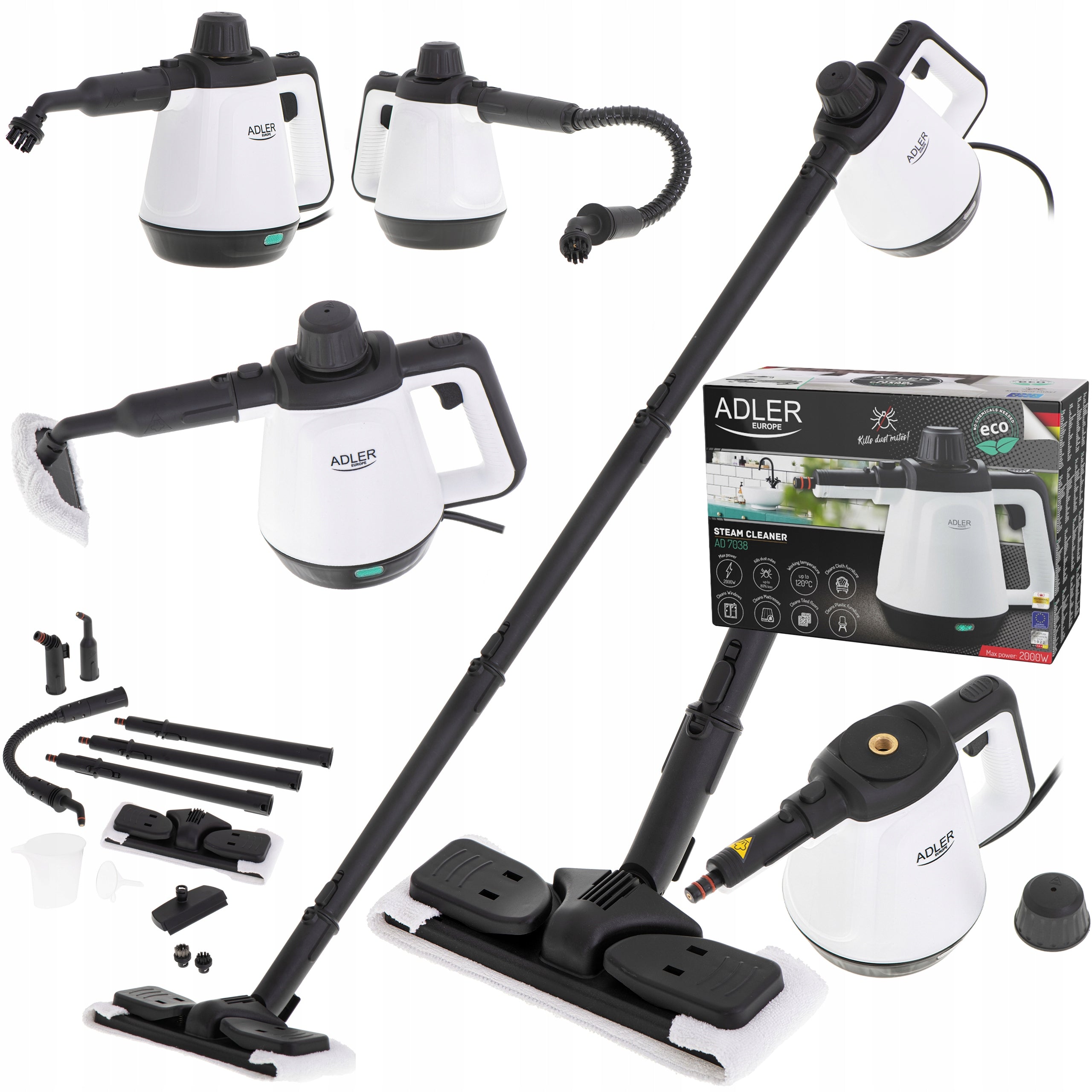 BED BUG STEAMER STEAM CLEANER FOR INSECTS STEAMER WINDOWS 13ELEMENTS 3,5BAR