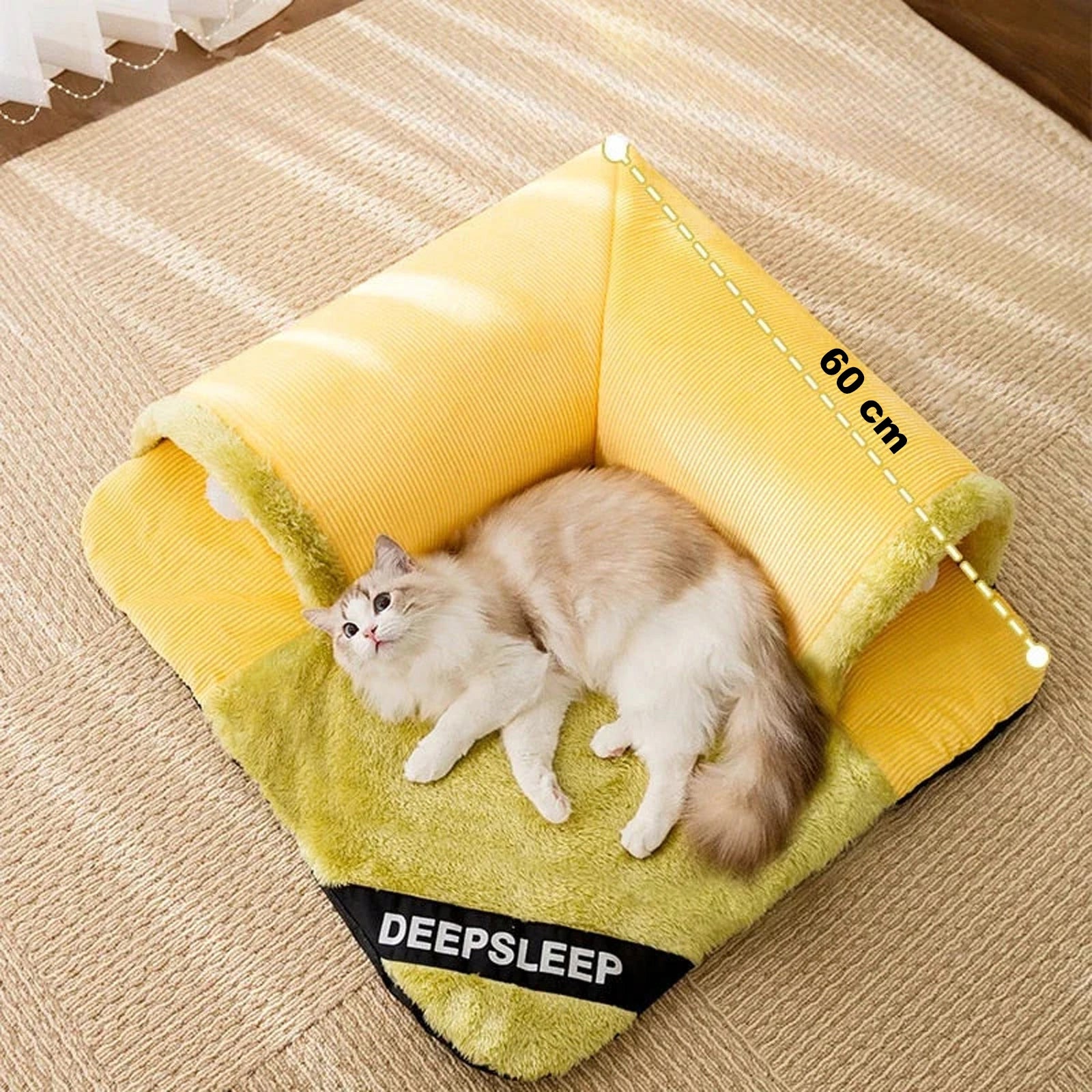 BED, COUCH MAT WITH TUNNEL FOR CAT, DOG, RABBIT, RODENTS Brand GLOBANI
