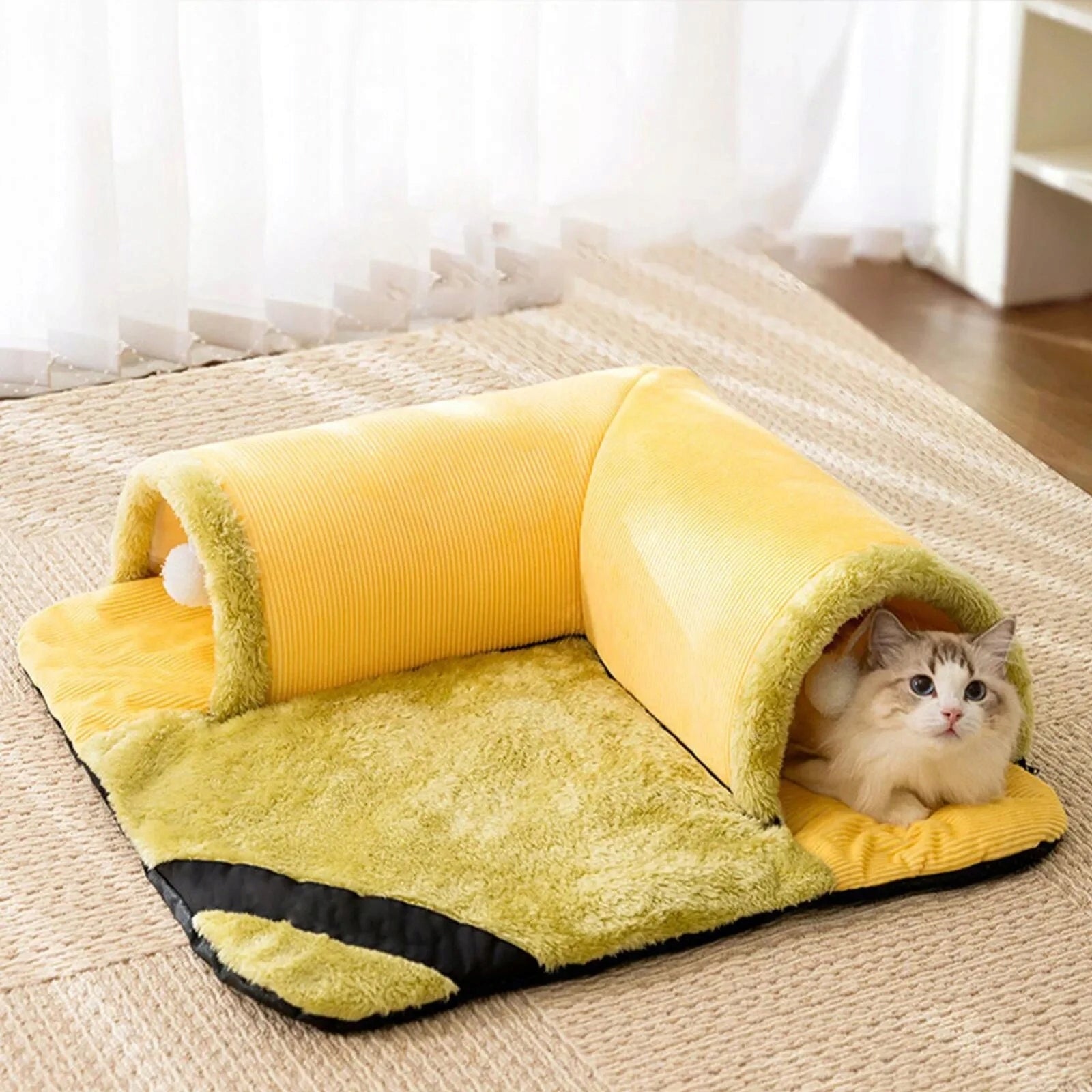 BED, COUCH MAT WITH TUNNEL FOR CAT, DOG, RABBIT, RODENTS Manufacturer code MAT-02-Ż-GLOBANI