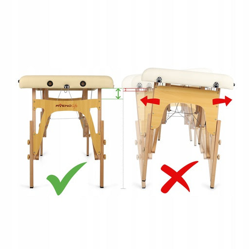 Masažinis stalas Fluxar MS-010, smėlio, 193x60cm