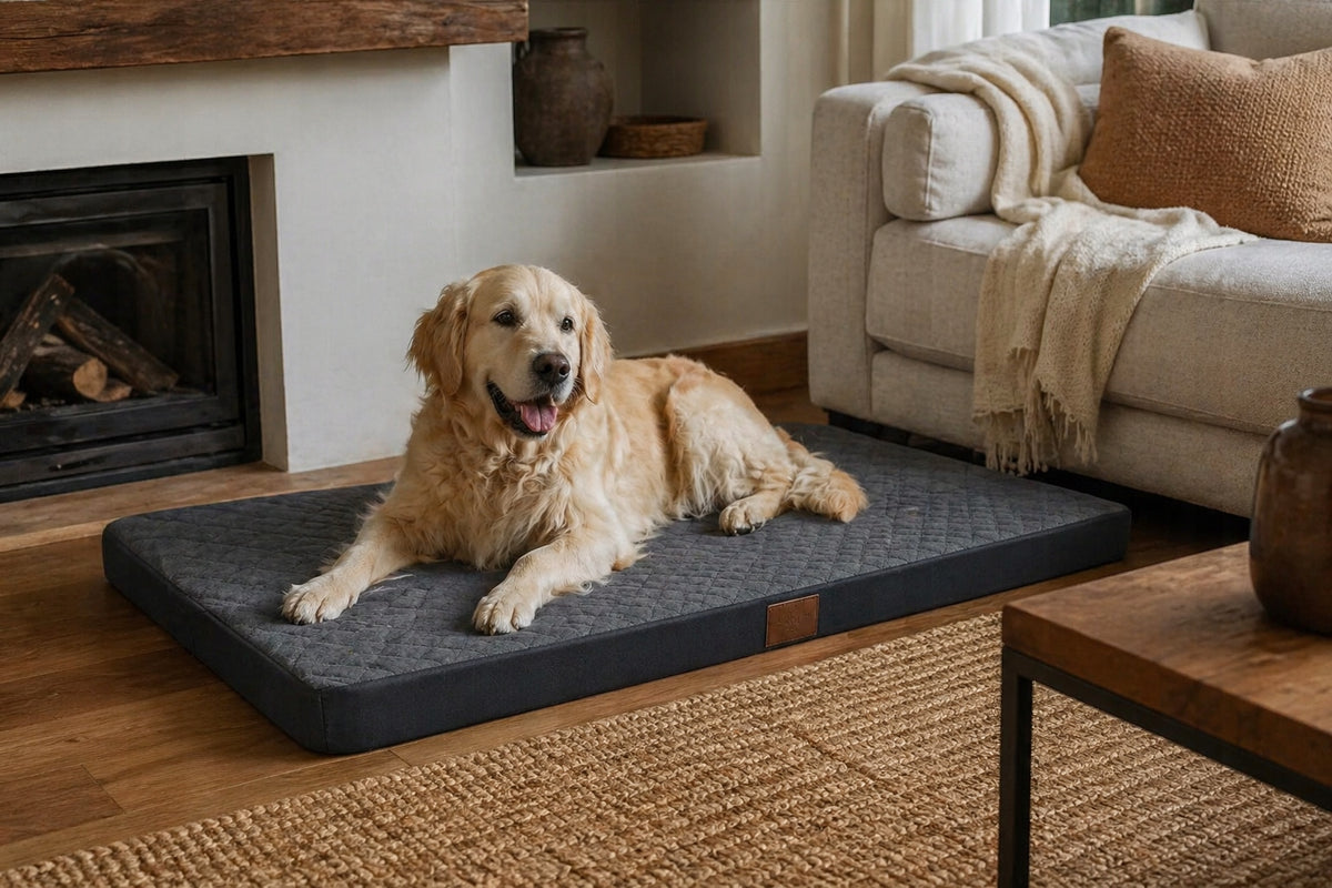 BED MATTRESS DOG 120x80x7cm. LARGE BED XXL - GRAPHITE MAT Packaging status original