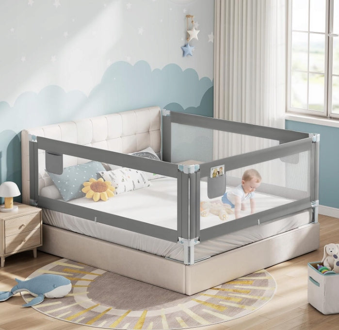 BED RAILING WOLTU GREY 180 CM ADJUSTABLE 69-87 CM CHILDREN'S Brand Woltu