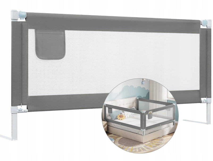 BED RAILING WOLTU GREY 180 CM ADJUSTABLE 69-87 CM CHILDREN'S