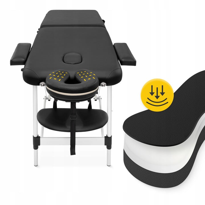 Masažinis stalas Fluxar MS-009, juodas, 213x60cm