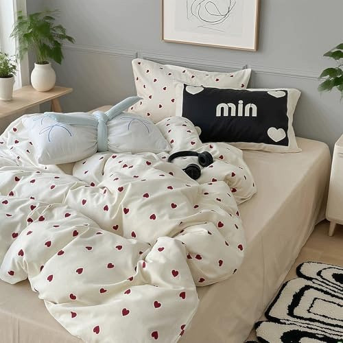 BEDDING 135X200 HEART MICROFIBER FOR GIRL TEENAGERS SET Brand no brand