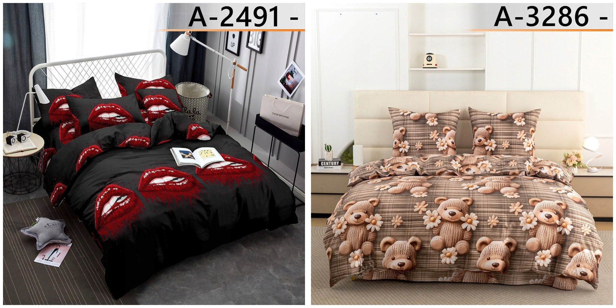 BEDDING 140x200 COTTON BEDDING SET + PILLOWCASE SELECTION OF PATTERNS 2CZ Packaging status original