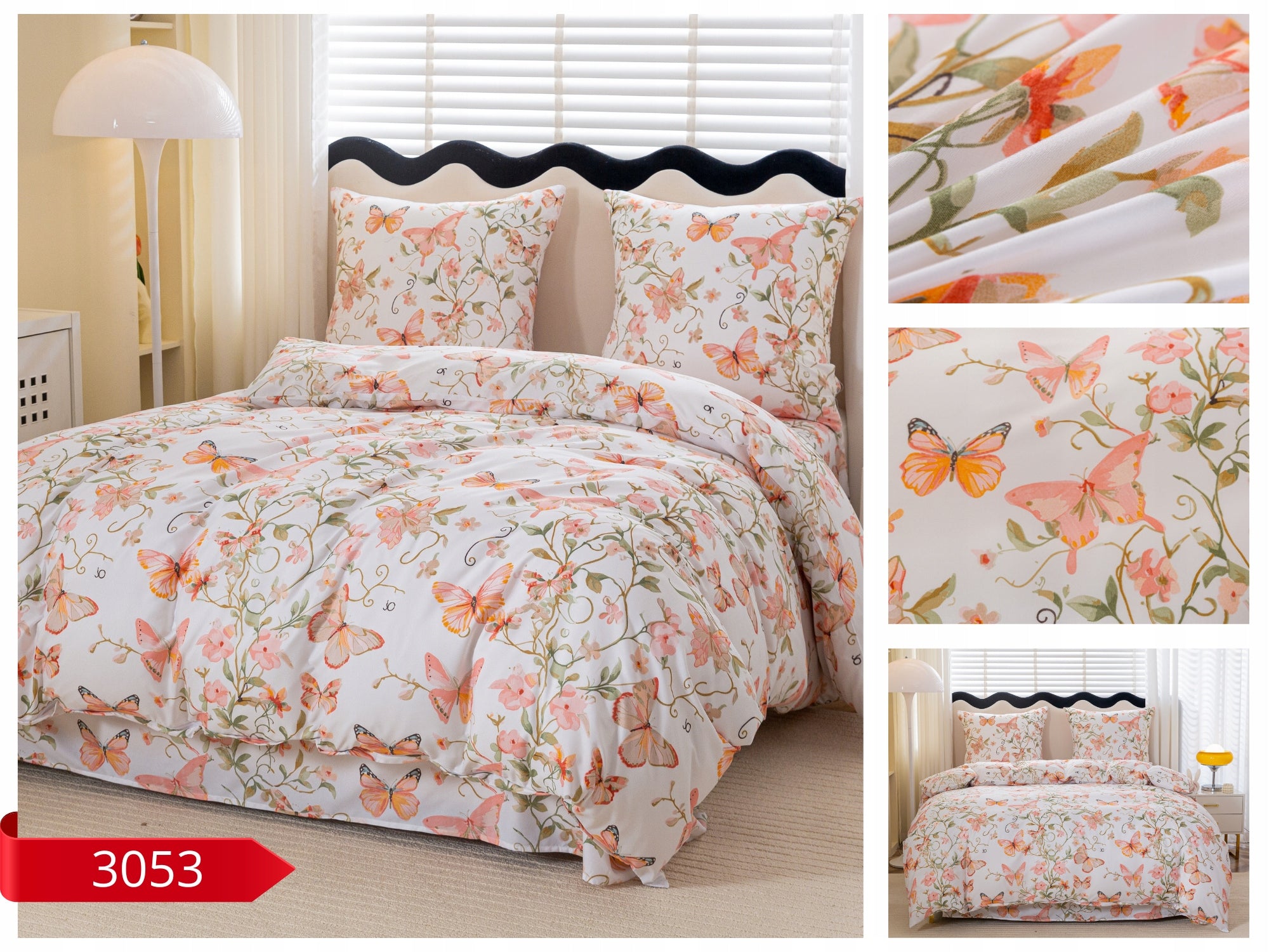 BEDDING 160x200 +2 PILLOWCASES 70x80 SET OF 3D DOUBLE-SIDED BEDDING Manufacturer code 3AML 160x200 wiosenna letnia