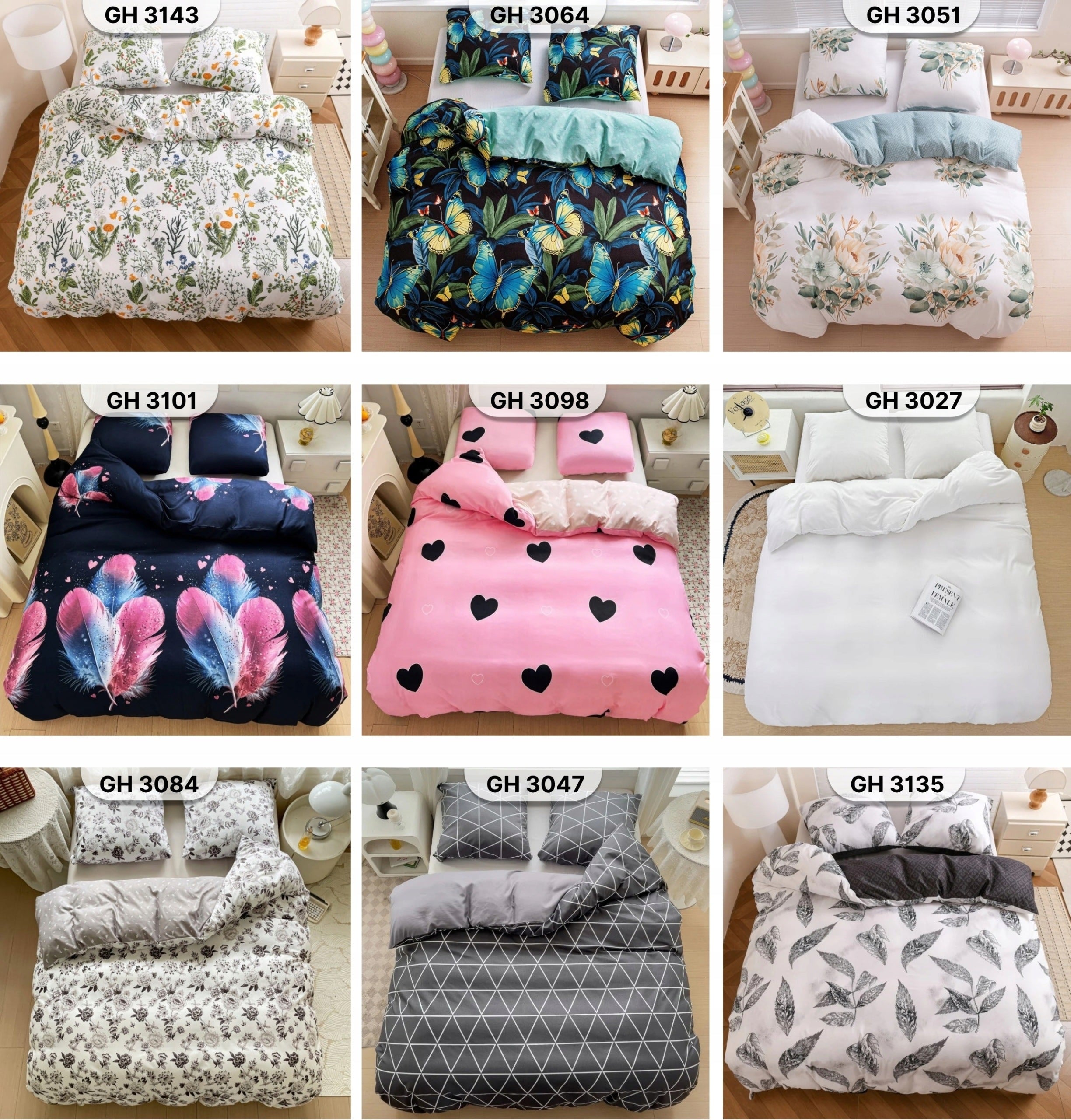 BEDDING 160x200 +2 pillowcases Cotton satin BEDDING SET PATTERNS THICK Packaging status original