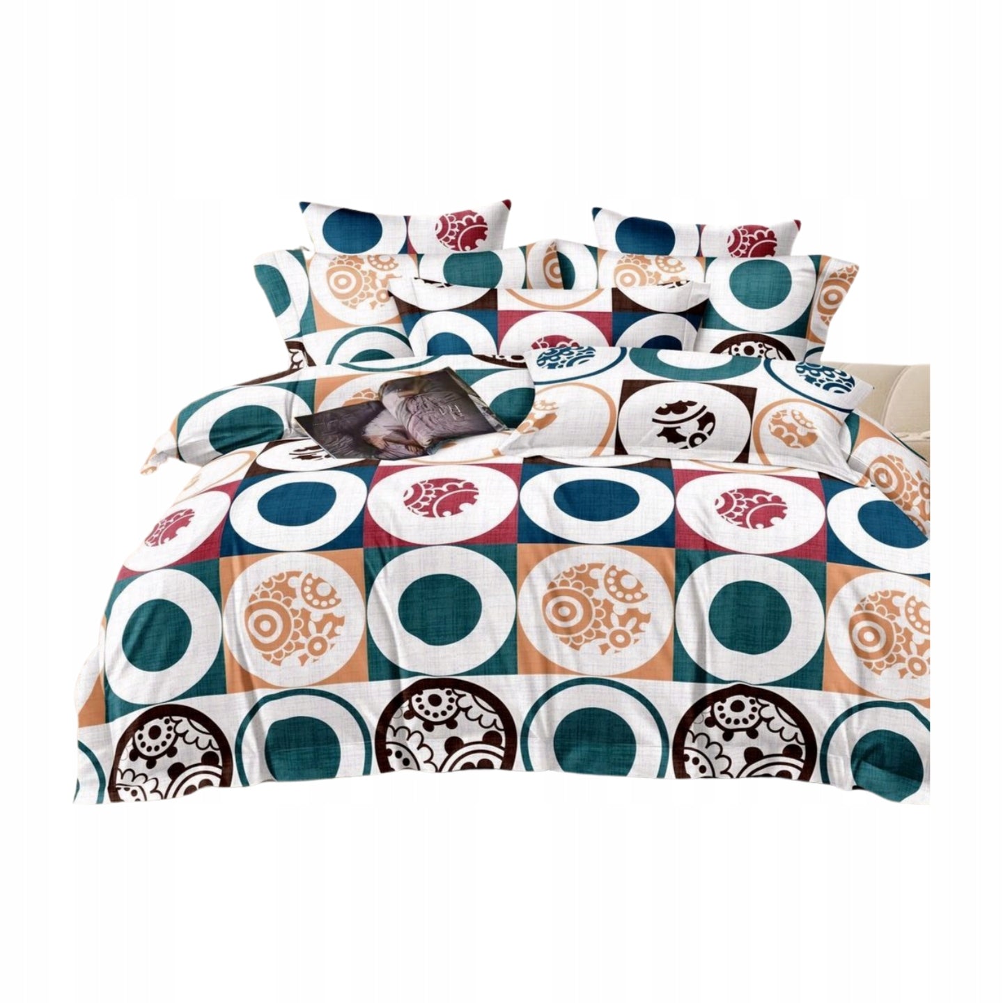 BEDDING 160x200 +2x PILLOWCASE 70x80 ZIPPER SET MICROFIBER pattern MX-5