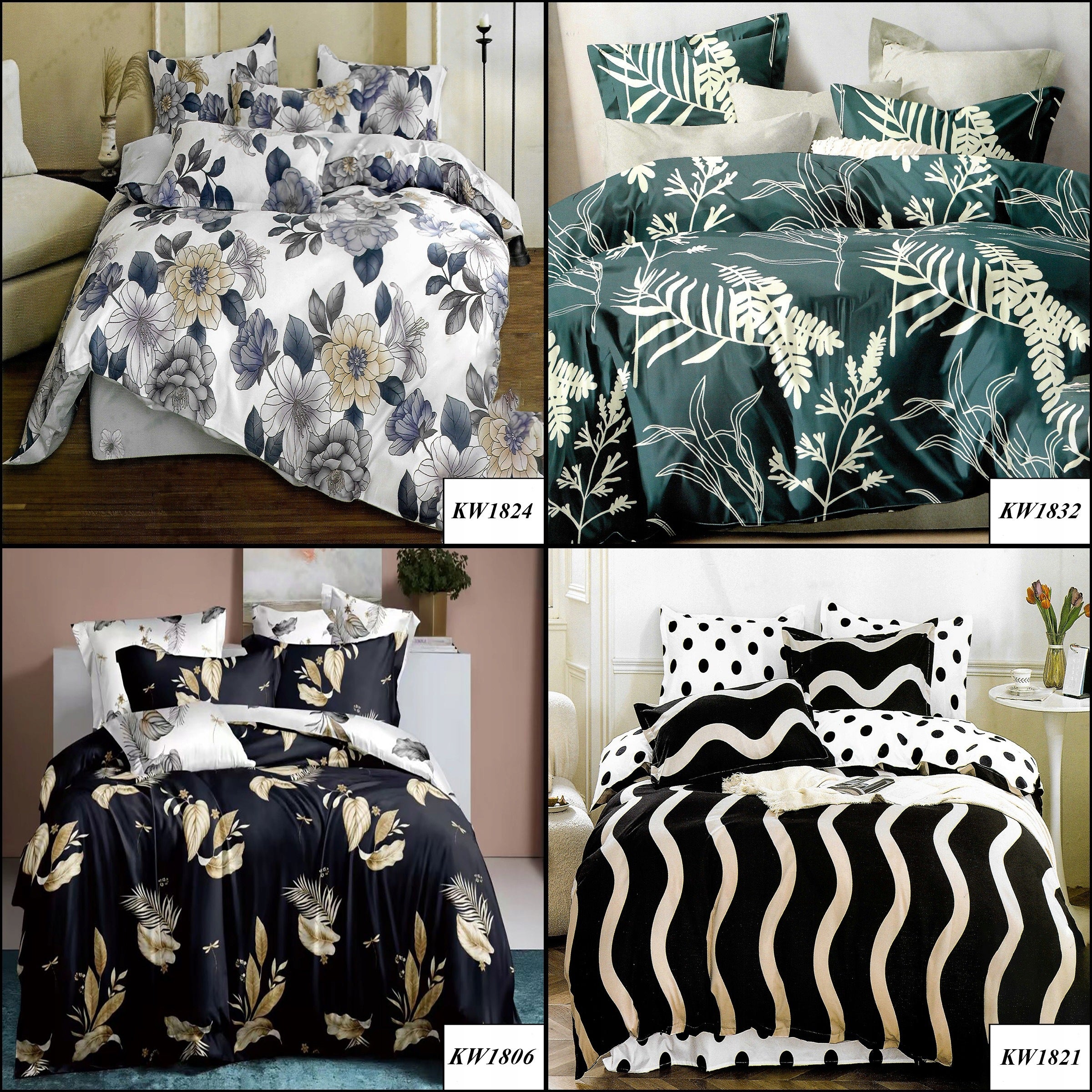 BEDDING SET 160x200 100% COTTON THICK WITH SHEET SPRING Brand J&W
