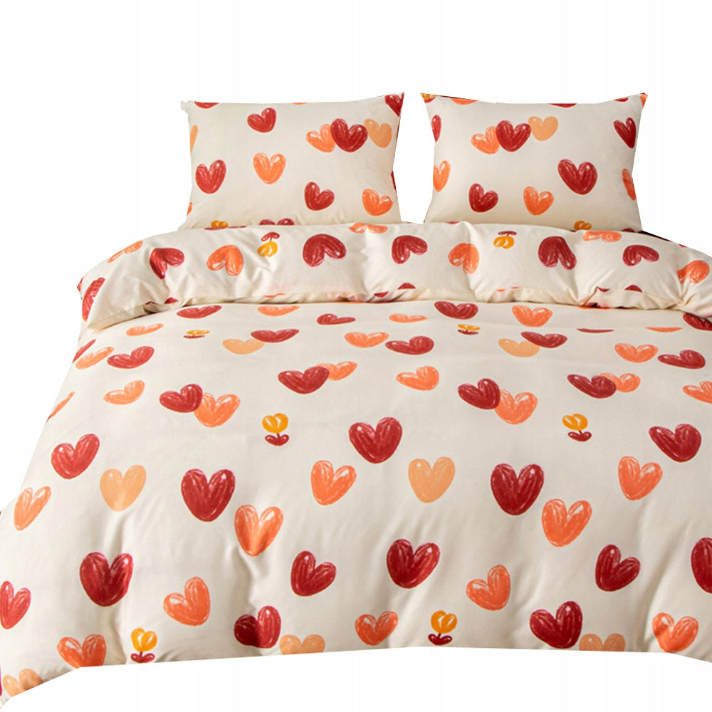 BEDDING SET 200x220 cm SATIN COTTON BEDDING + 2x PILLOW