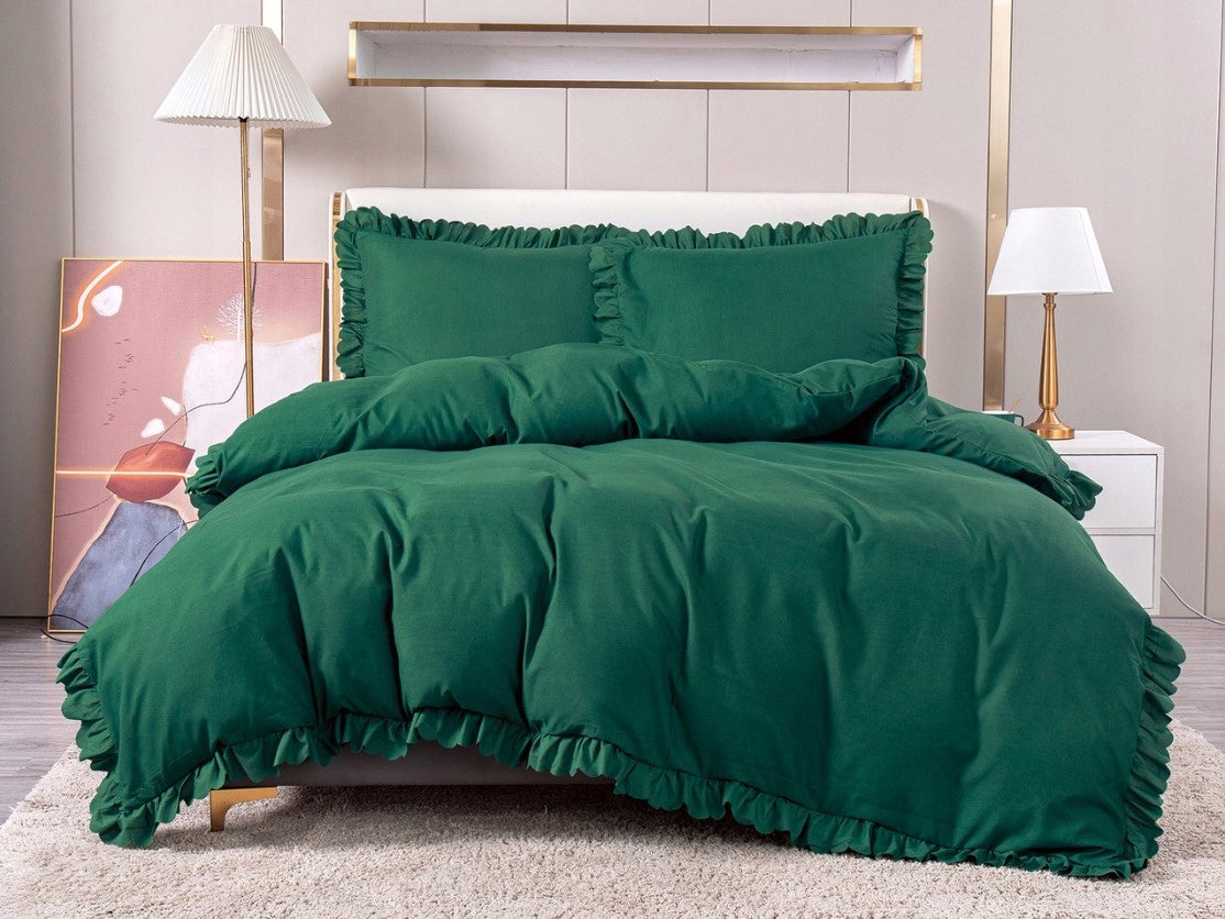 BEDDING WITH FRILL 160x200 two pillowcases LUXURY SET PREMIUM FFB-2595 EAN (GTIN) 5907087006961