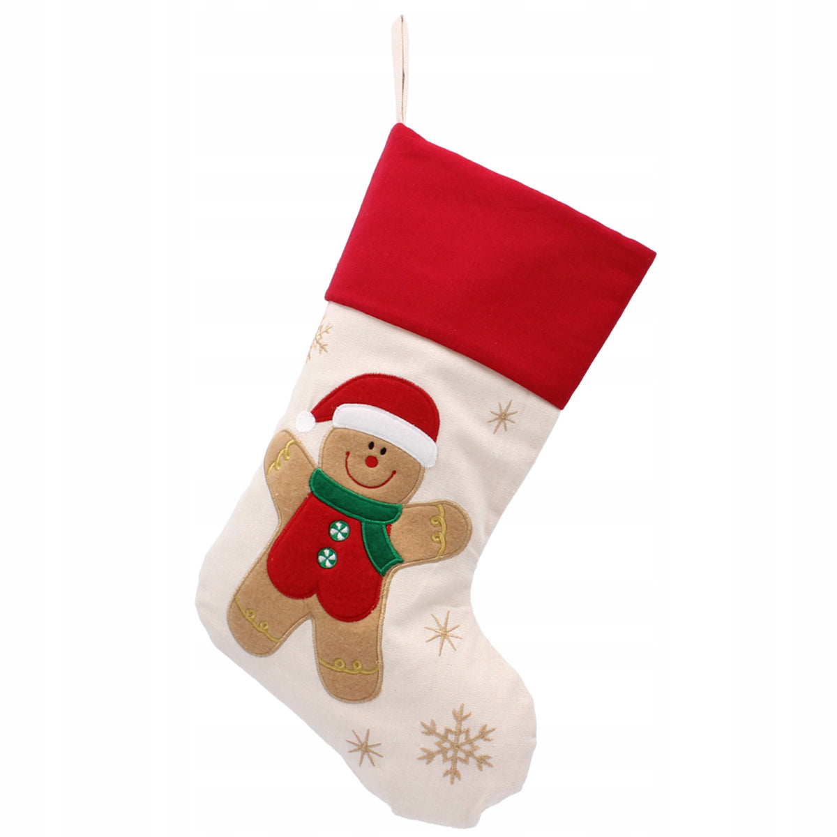 BEIGE, sock for gifts, Santa's CHRISTMAS sock for fireplace 40 cm EAN (GTIN) 5906599690712