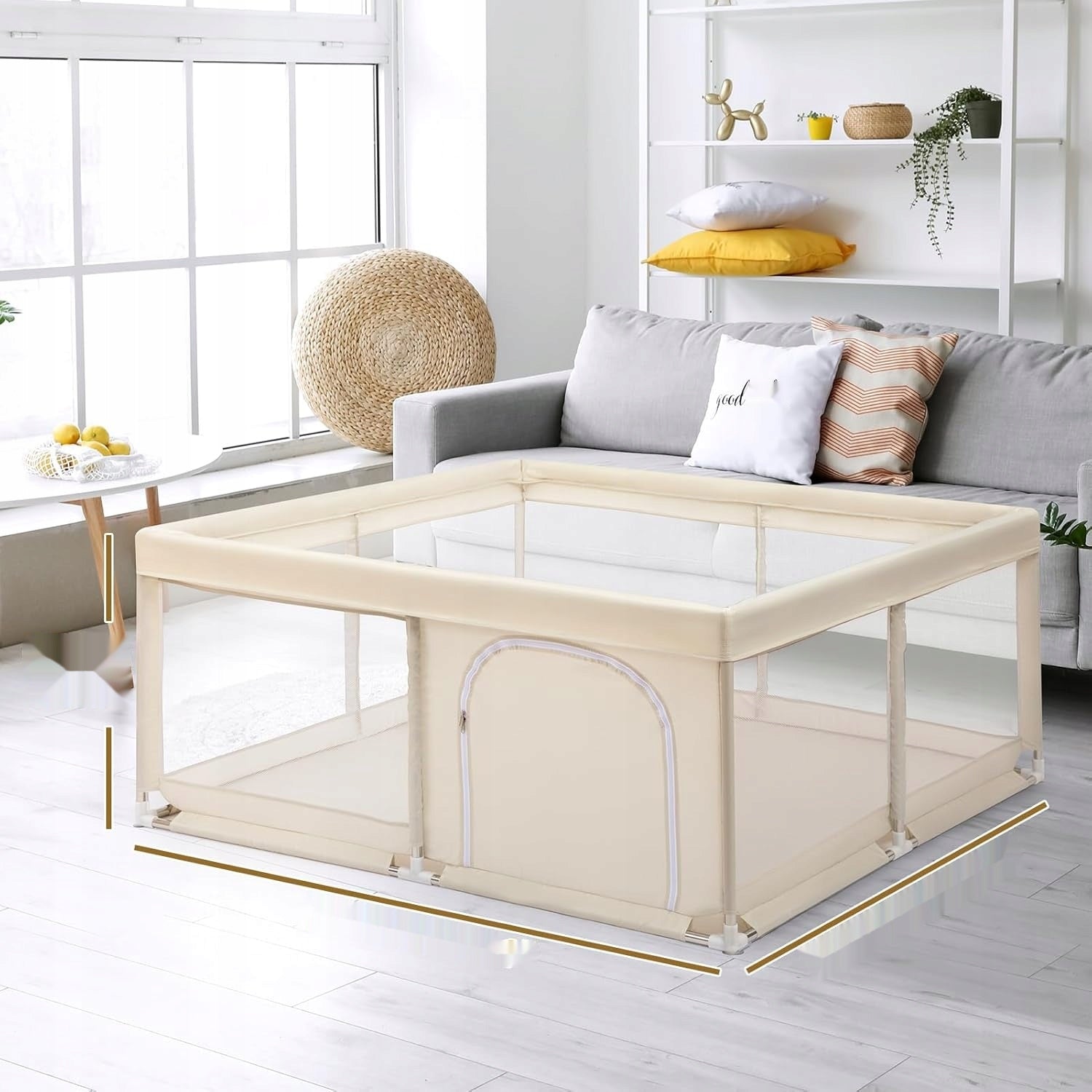 BEJOY Baby playpen, 150 cm, compact and powerful, foam protection Manufacturer code B0CQLKXZ33