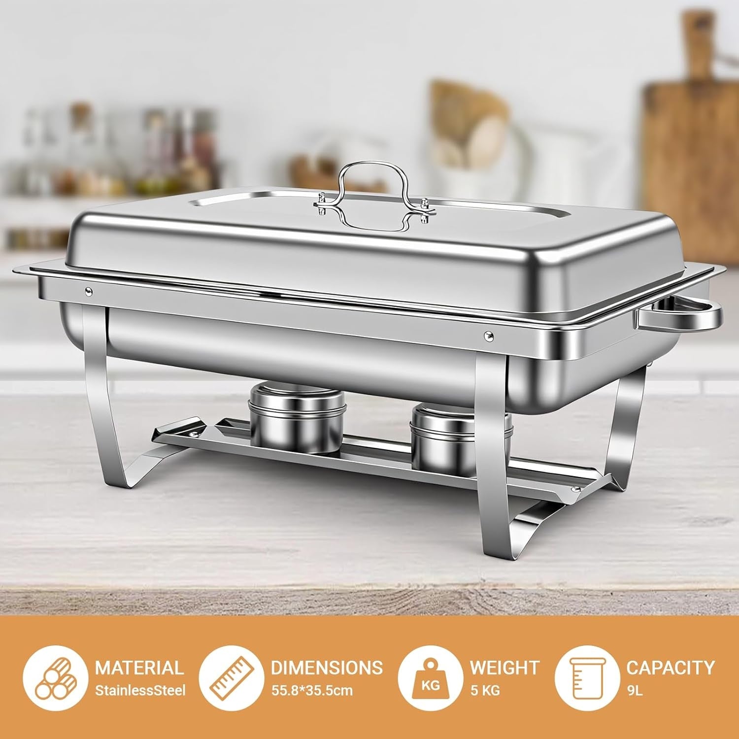 BEMAR GASTRONOMIC HEATER FOR DISHES STAINLESS STEEL FOR PASTE Brand Hendi